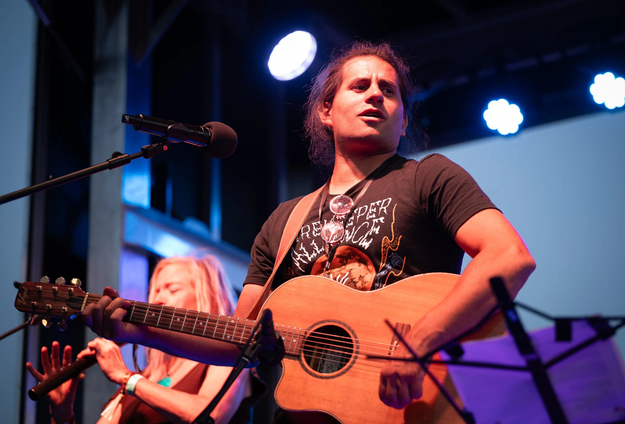 Robert Hall with Drew Landry