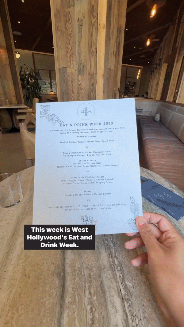 VISIT WEHO - FOOD + DRINK WEEK
Client: Visit Weho
Content Creator: @nate.eatz