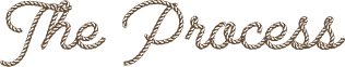 Text stating "The Process" in a cursive font.