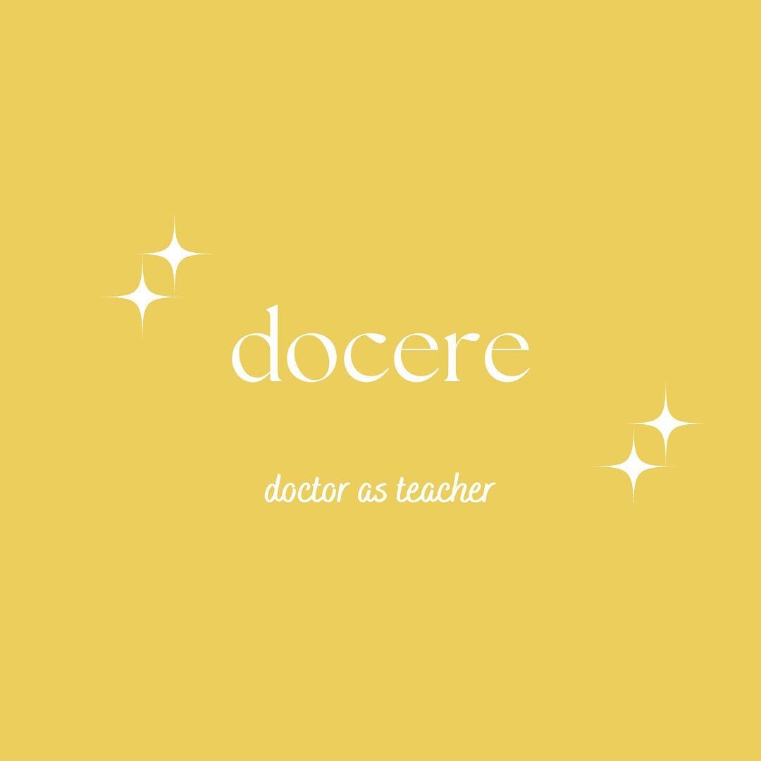 ✨ docere ✨⁠
~ doctor as teacher ~⁠

I just love this principle - it is probably what most draws me to the Naturopathic healthcare model. The idea that the Naturopath walks along side the client, teaching and guiding them to wellness. It&rsquo;s not a