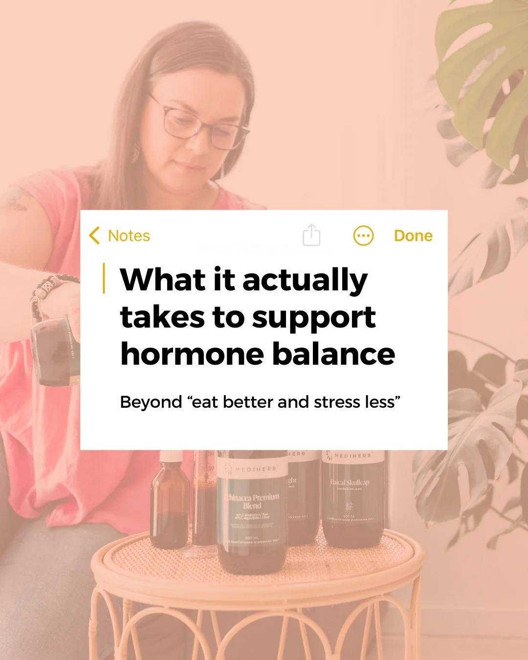If you&rsquo;ve ever been told &ldquo;just eat better and stress less&rdquo; and yet you still felt rubbish&hellip; you are not imagining it!

Supporting hormone balance is rarely about one food, one supplement, or one &ldquo;perfect&rdquo; week.

It