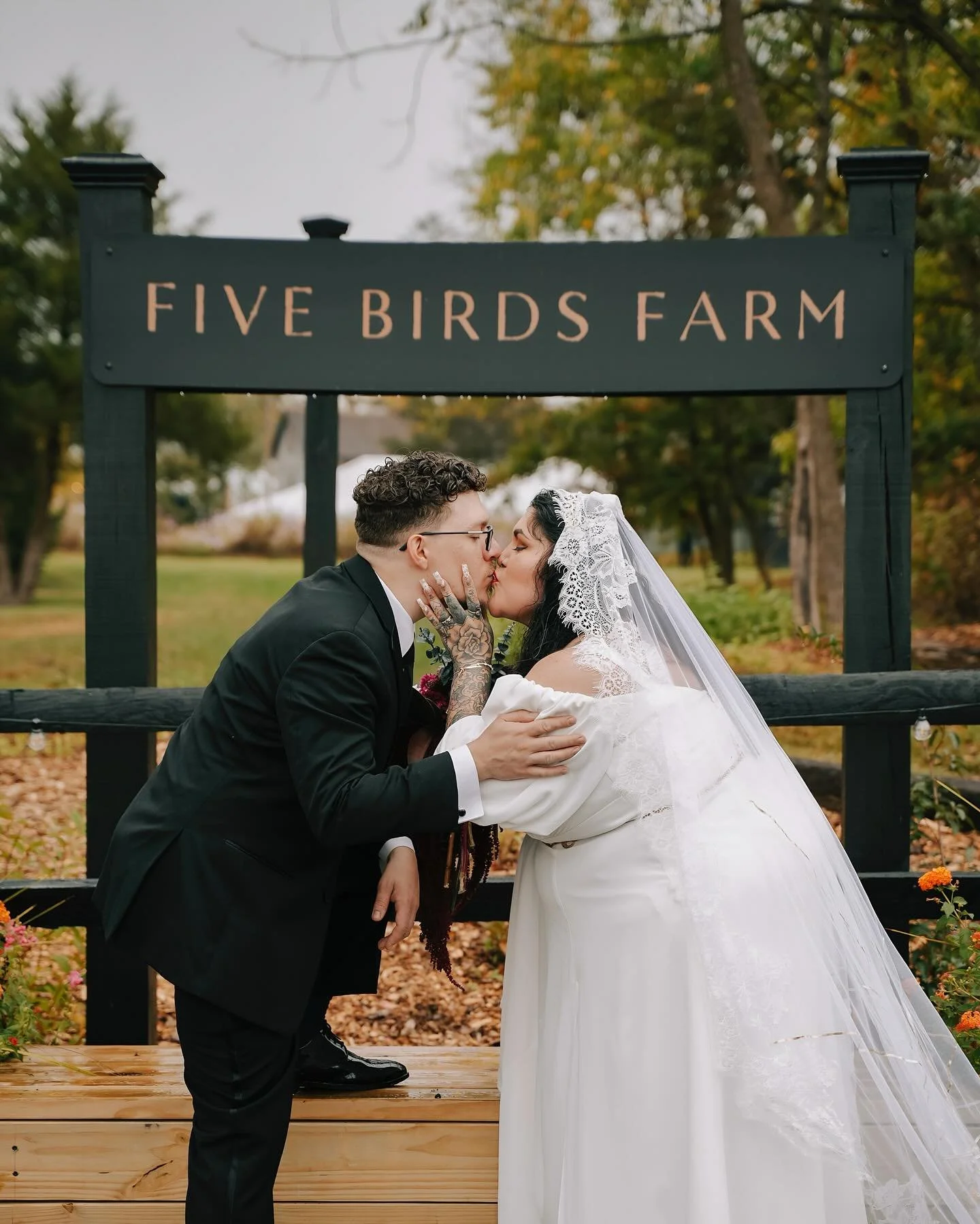 Sammie &amp; Max @fivebirdsfarmnj 
.
It was so much fun and an honor to capture your special day!
THANK YOU @sammie_ru and @maxwell_elgin and thank you sweet baby Wolfie 🐣
.
#artphotoines #weddingphotographer #ringoesnj #newjerseywedding