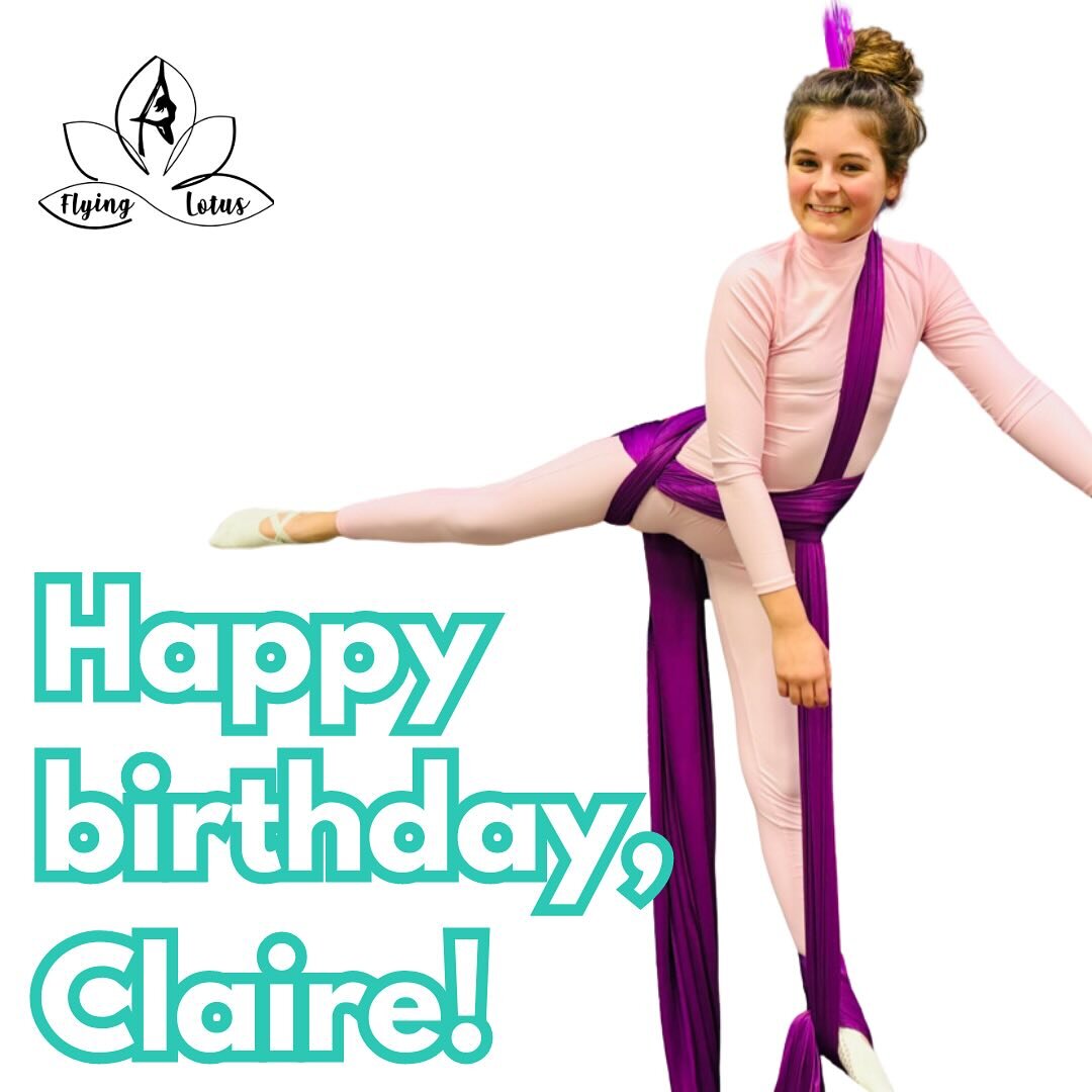 Happy birthday to you, Claire!!

Favorite color: Blue 🦋
Favorite Board Game: Clue 🕵🏻&zwj;♀️
Favorite animal : Blue whale 🐳
Favorite fast food : Culver&rsquo;s 🍔
Favorite thing about Aerial : I really am enjoying practicing for the upcoming valen