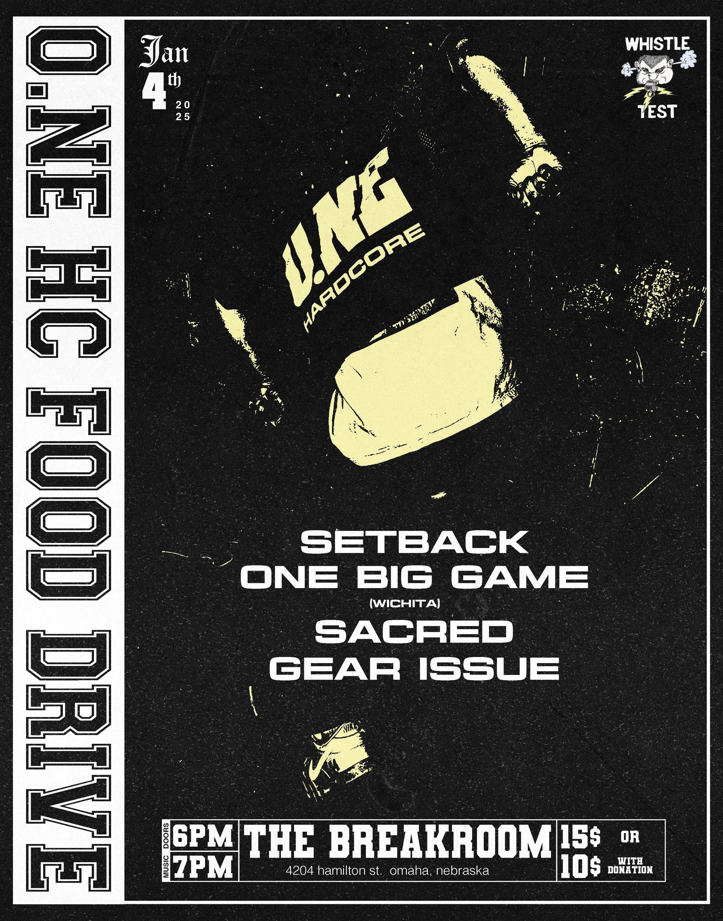 SETBACK / ONE BIG GAME / SACRET / GEAR ISSUE