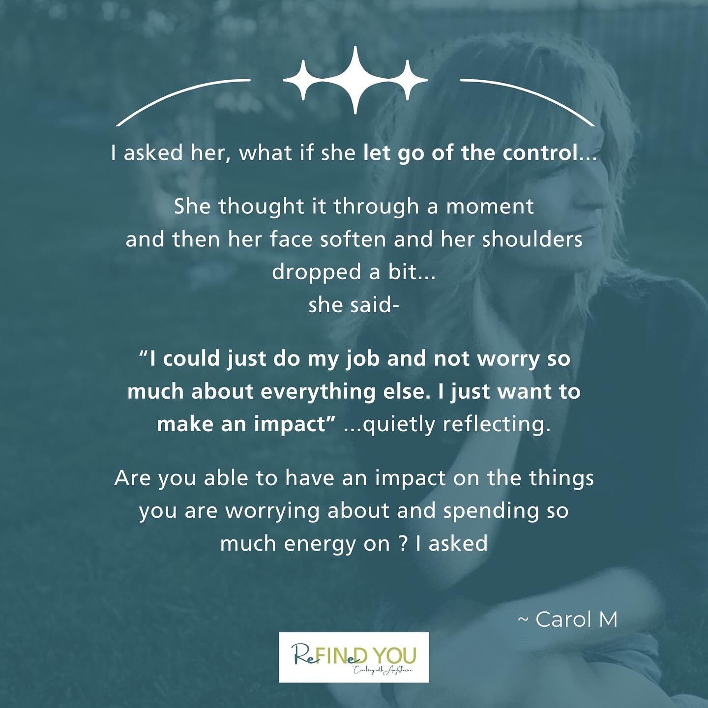 Coaching can be simple while having big impact. For Carol, many of our sessions continued to focus on identifying habits of overworking, ppl pleasing, over committing &amp; letting her ego push her to overstep her position at work. She also began to 