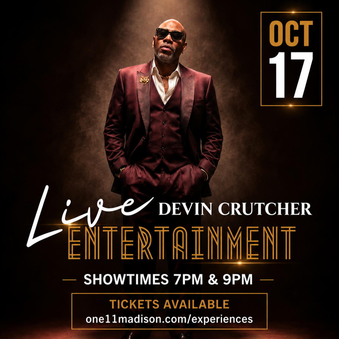 Live Entertainment 10.17.26 - Devin Crutcher