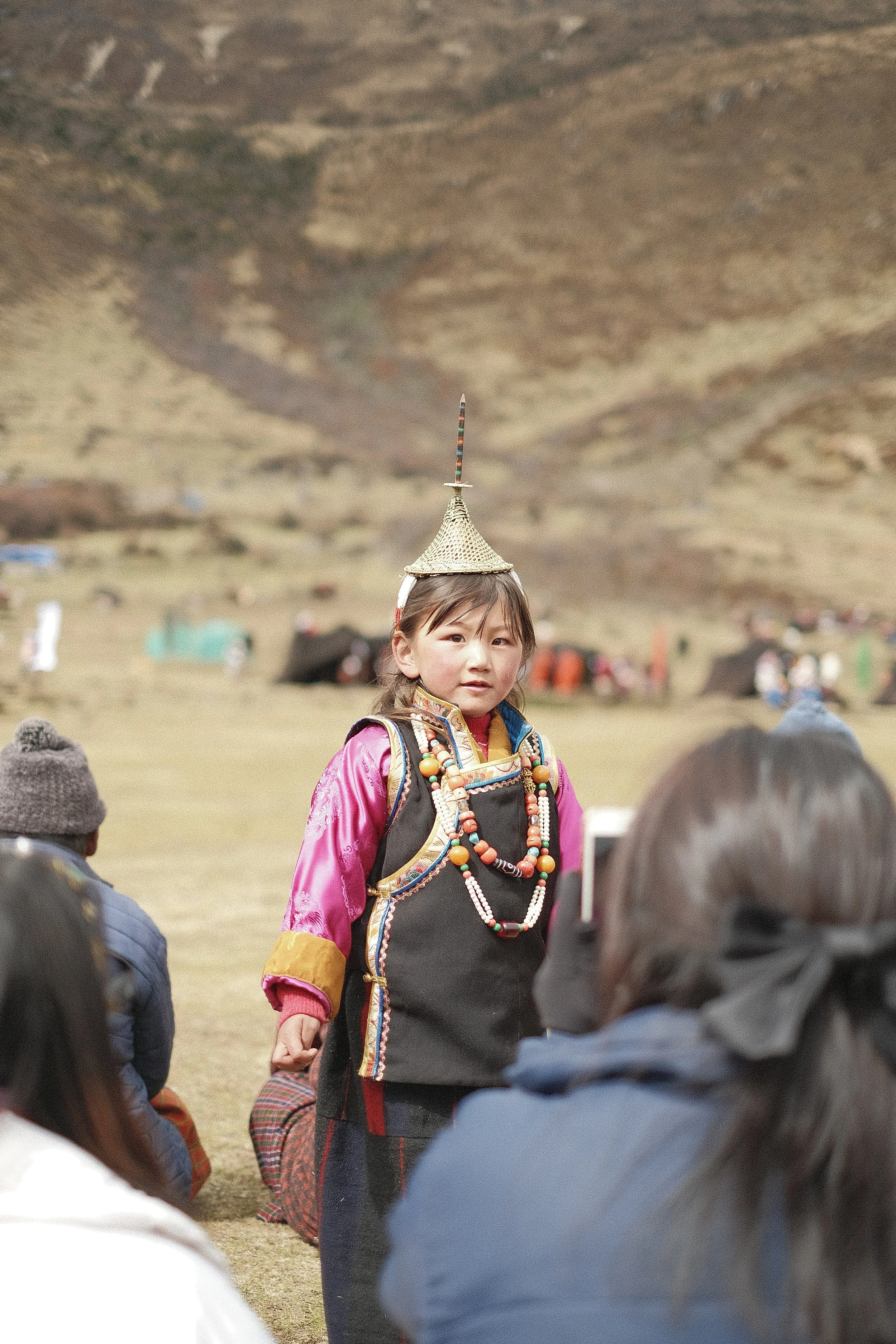 Children's adorned with Ornaments and Layap Dress