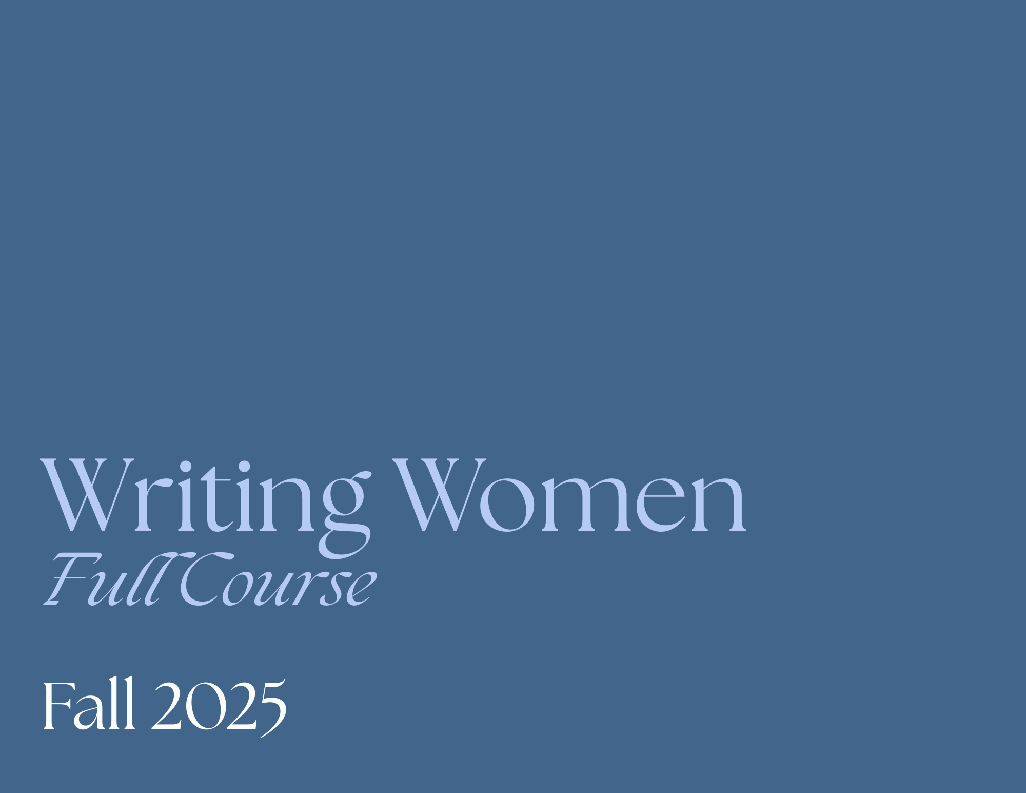 Writing Women - Archived Course
