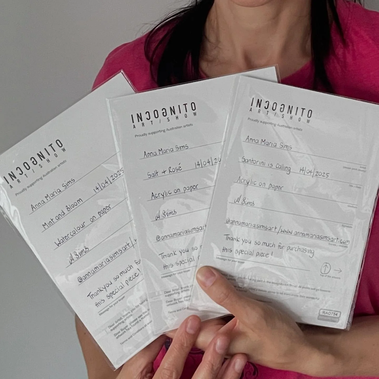 Artworks ready for Incognito 2025 &mdash; proud to support a great cause.

@incognitoartshow 

#incognitoartshow #incognitoartshow2025 #artworks #miniart #smallartworks #artforacause #artforchange #artshow #acrylicartwork #watercolourartwork #austral