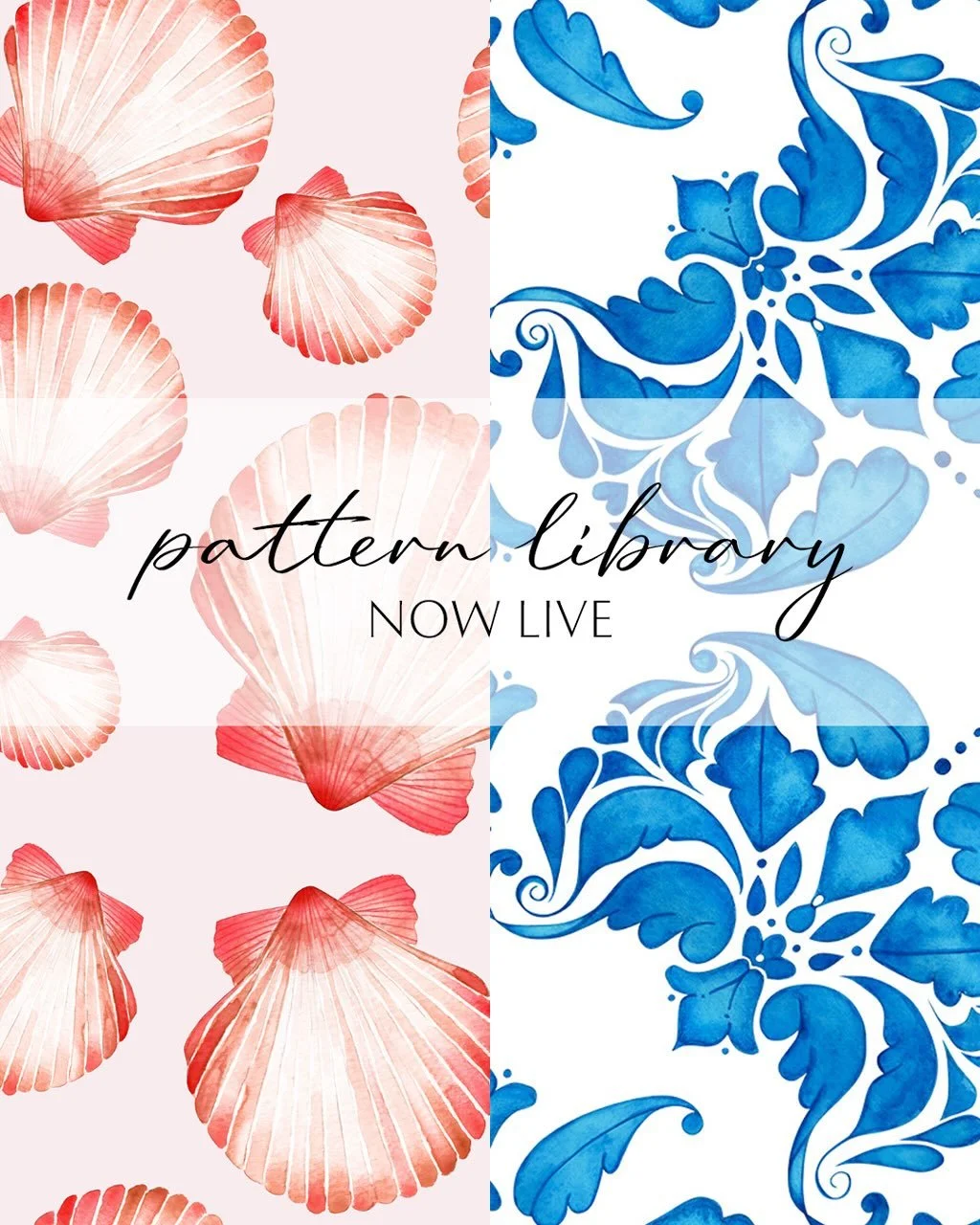 A little milestone I&rsquo;m so excited to share&hellip;

My Pattern Library is now live &mdash; a growing collection of painterly surface pattern designs inspired by nature and the places that capture my imagination.

The collection is now open to e