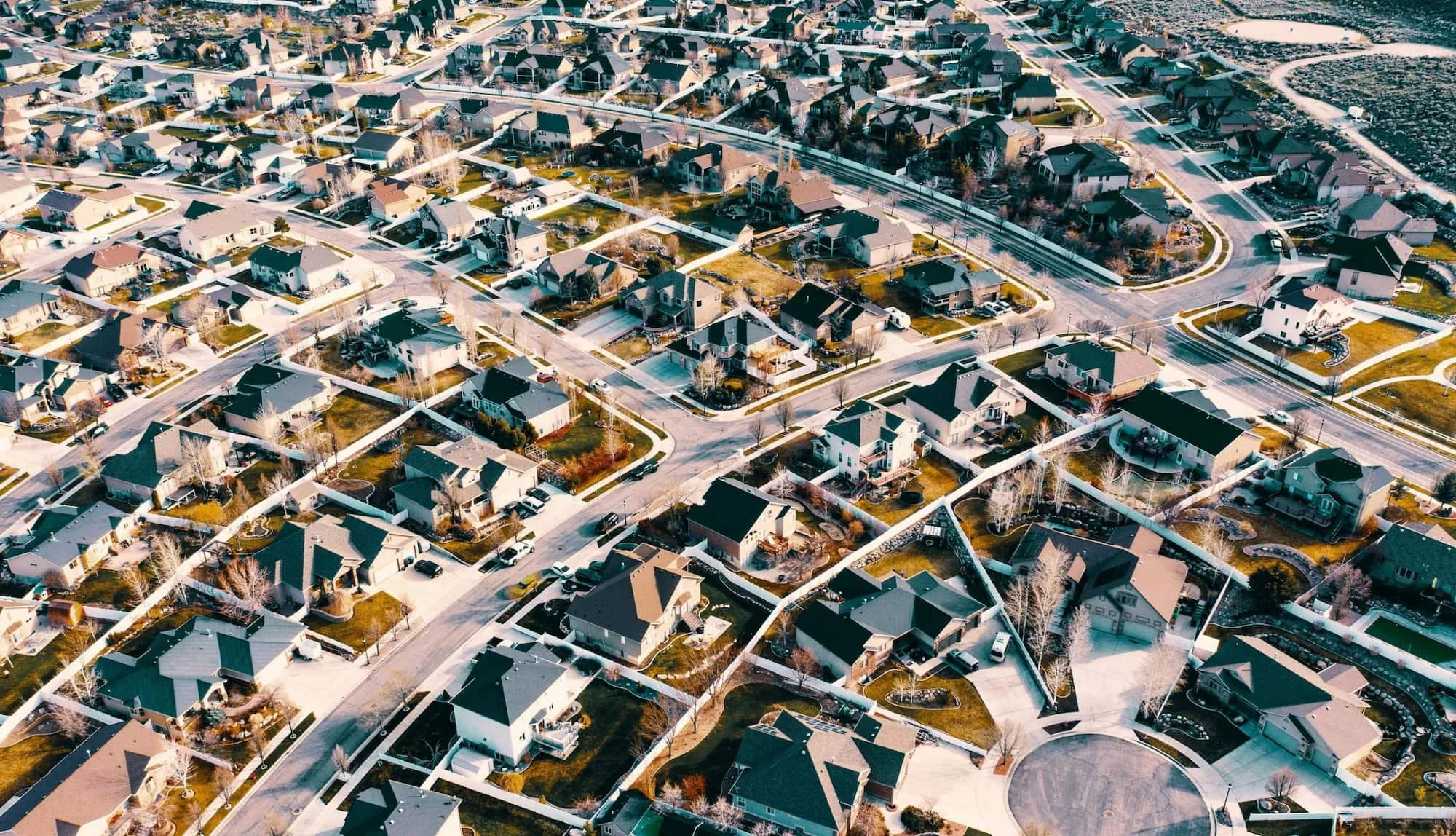aerial view of a Chicago neighborhood