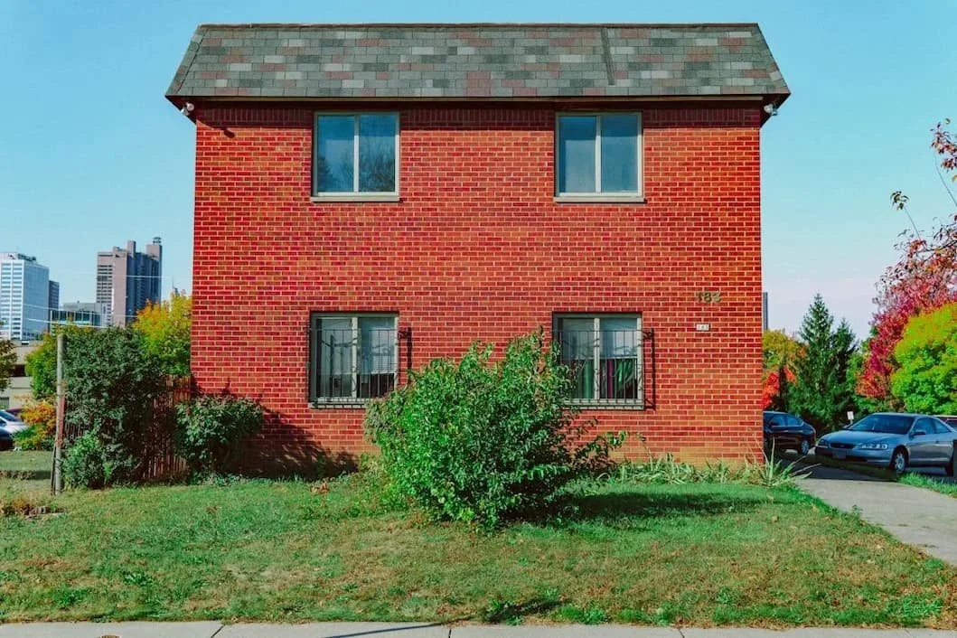 Chicago property with tax lien certificate on front door showing delinquent property taxes