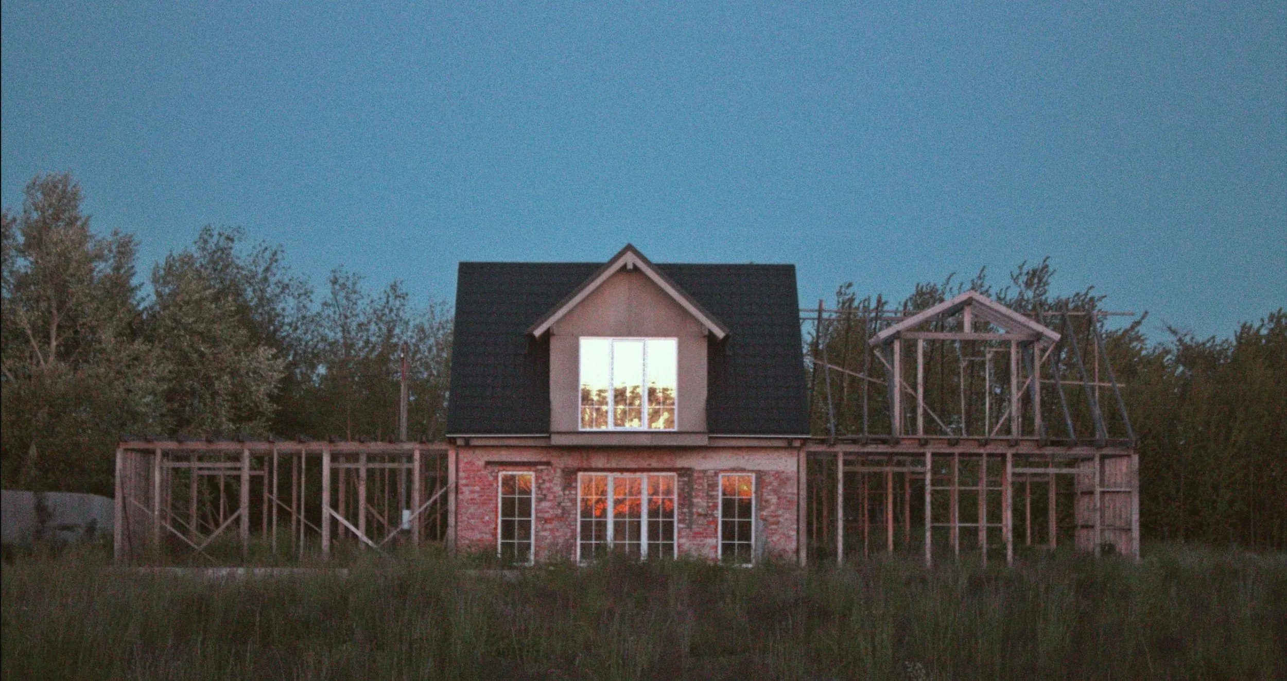Partially constructed vacant house.