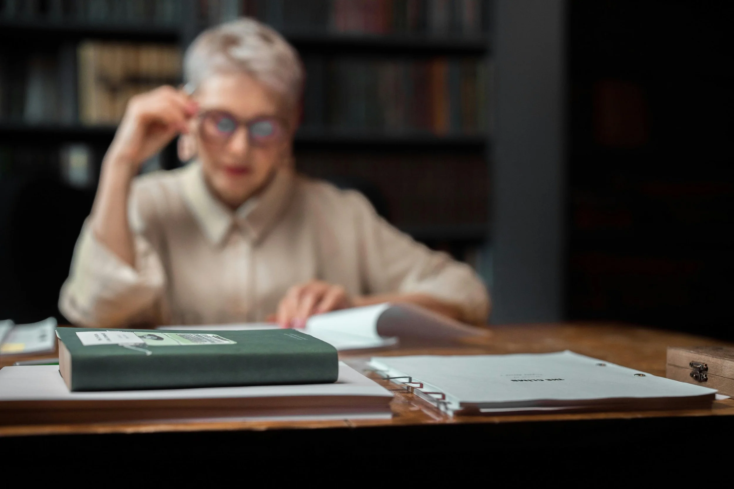 A real estate attorney reviewing FSBO documents.