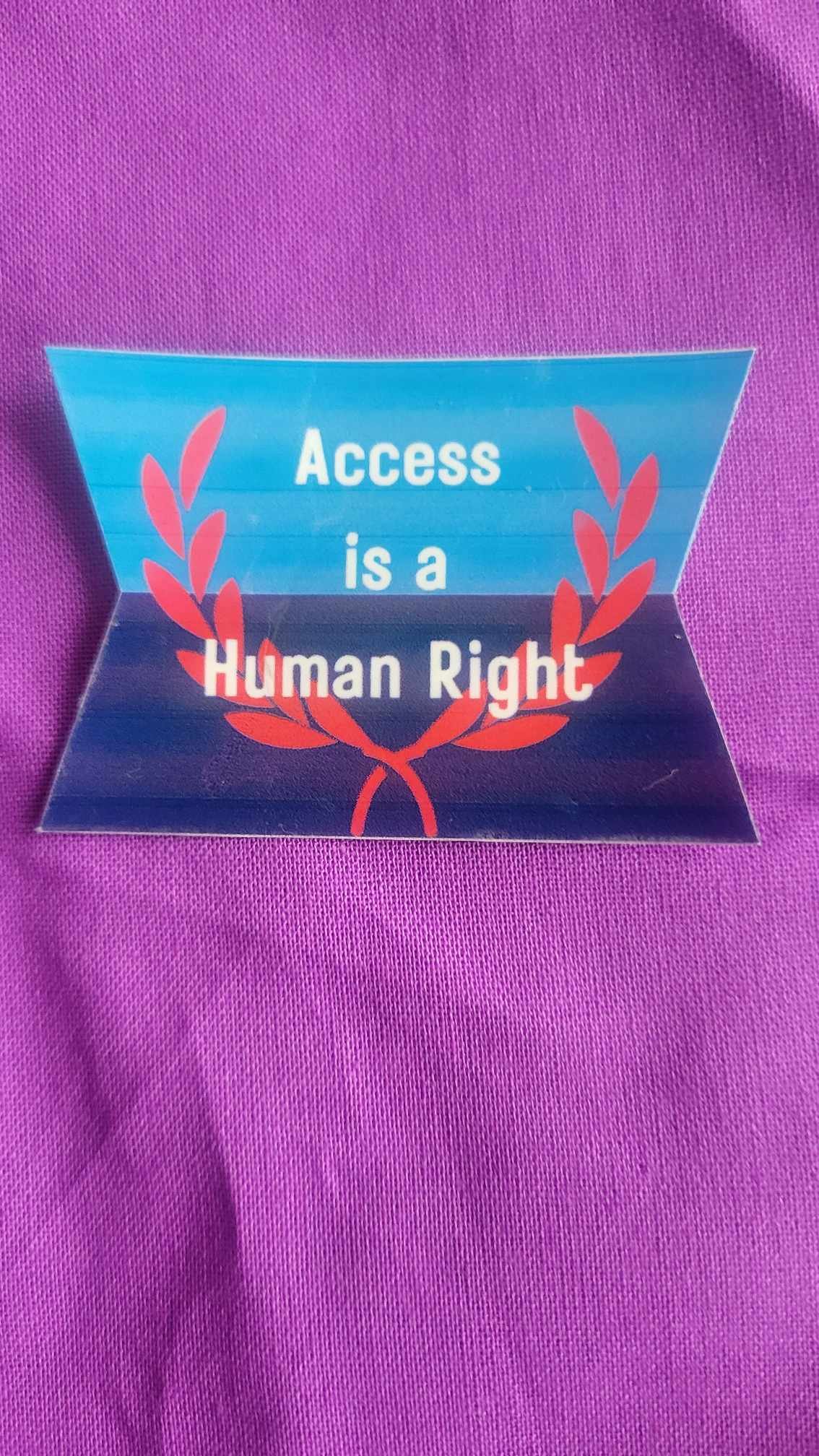 Access is a human right sticker