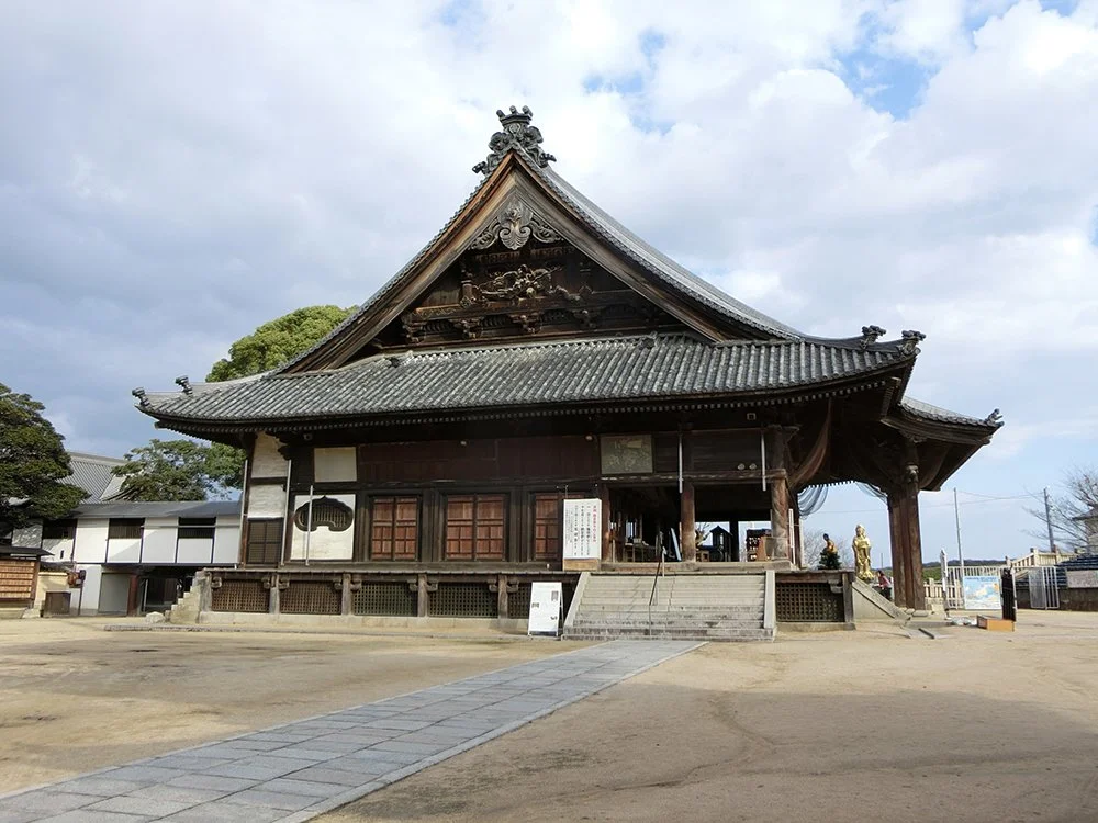 Main hall of Saidaiji Kannonin, a historic Buddhist temple in Okayama with over 1,200 years of tradition and the famous Eyo Festival.