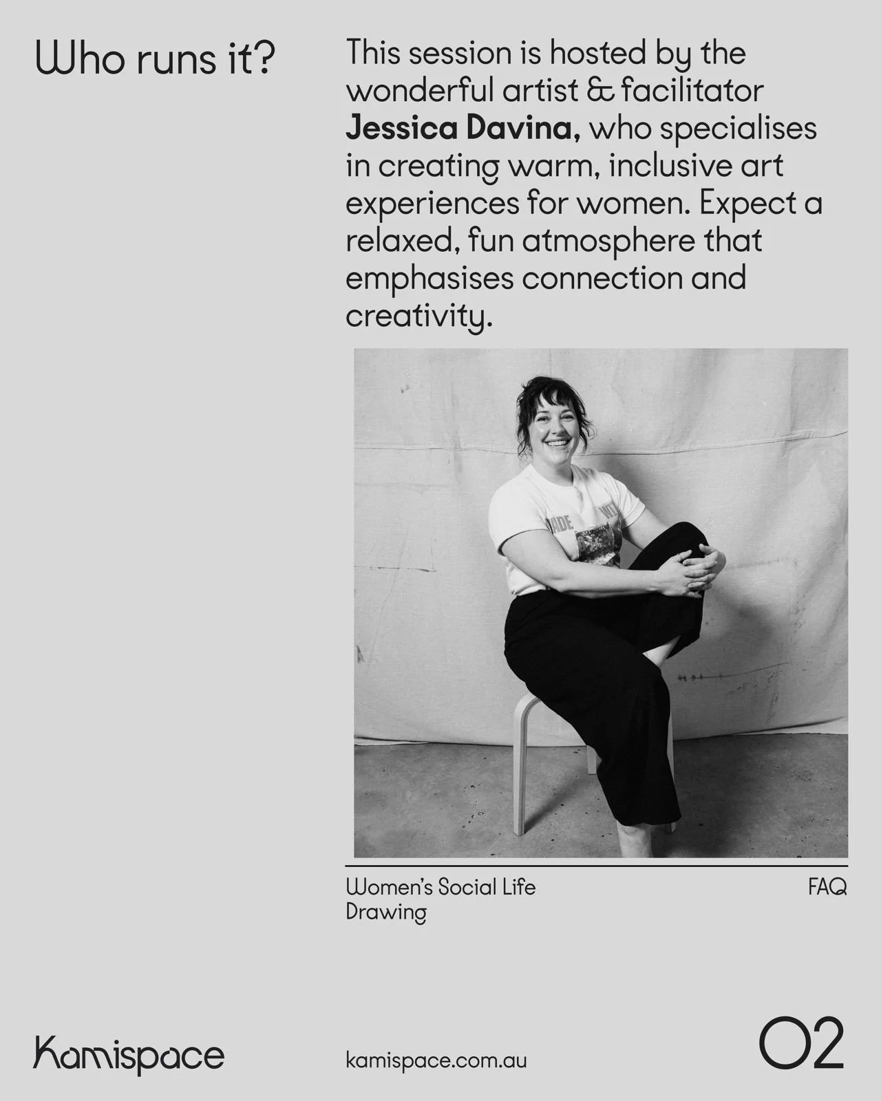 Who runs women's social life drawing? About artist Jessica Davina