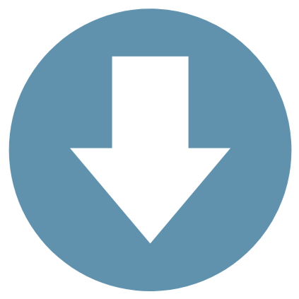 Blue circle with a white downward arrow in the center.