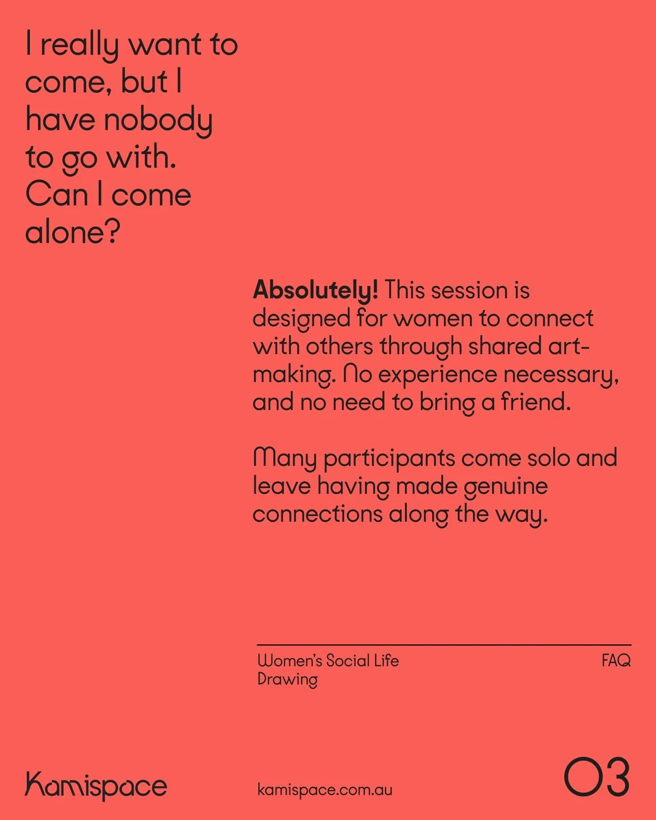 Women's Life Drawing with Jessica Davina, can I go solo?