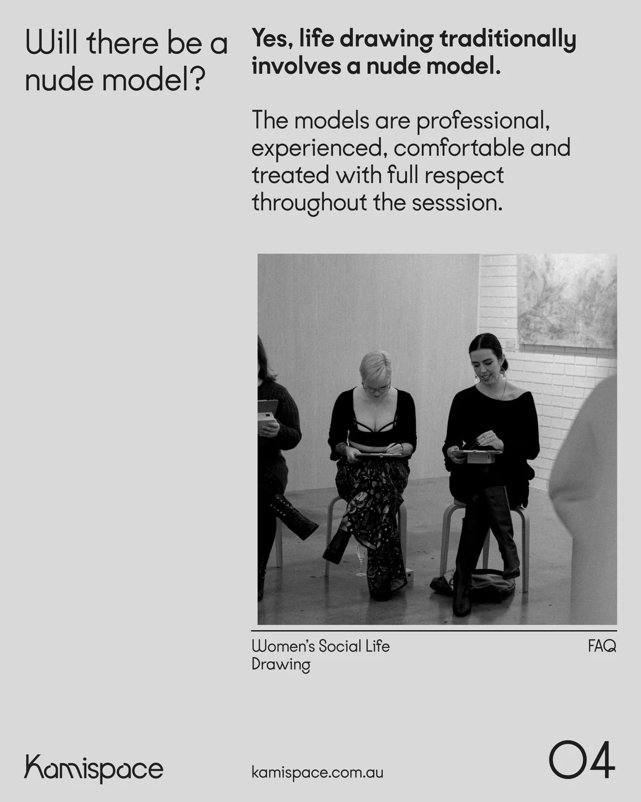 Who models for Women's Life Drawing with Jessica Davina?