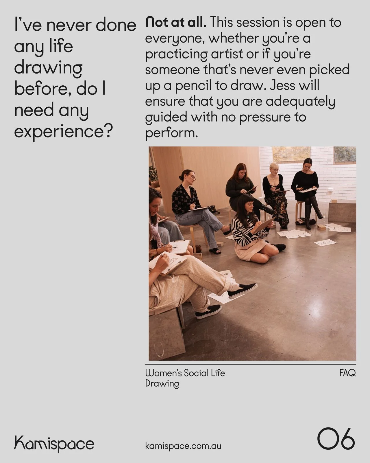 Do I need experience to go to Women's Life Drawing with Jessica Davina?