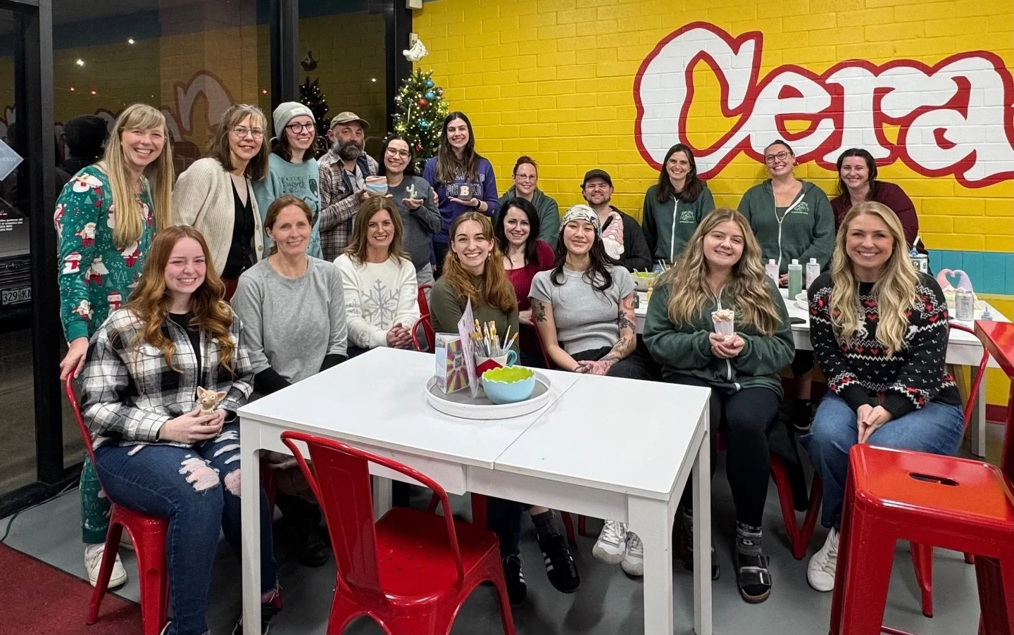 Thank you @ceramicafeclackamas for letting us hang out for our holiday party! We had so much fun painting and spending time together outside of the clinic! 🎨👩&amp;zwj;🎨🎄 #holidayparty #christmasparty #fernhillveterinarycare