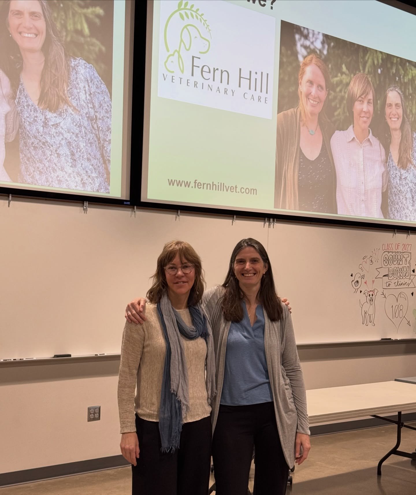 Dr. Roberts and Dr. Zambelli got to visit the Oregon State University College of Veterinary Medicine, and speak to the third year students in their Practice Management class. They did a lecture on the benefits of independently owned veterinary practi