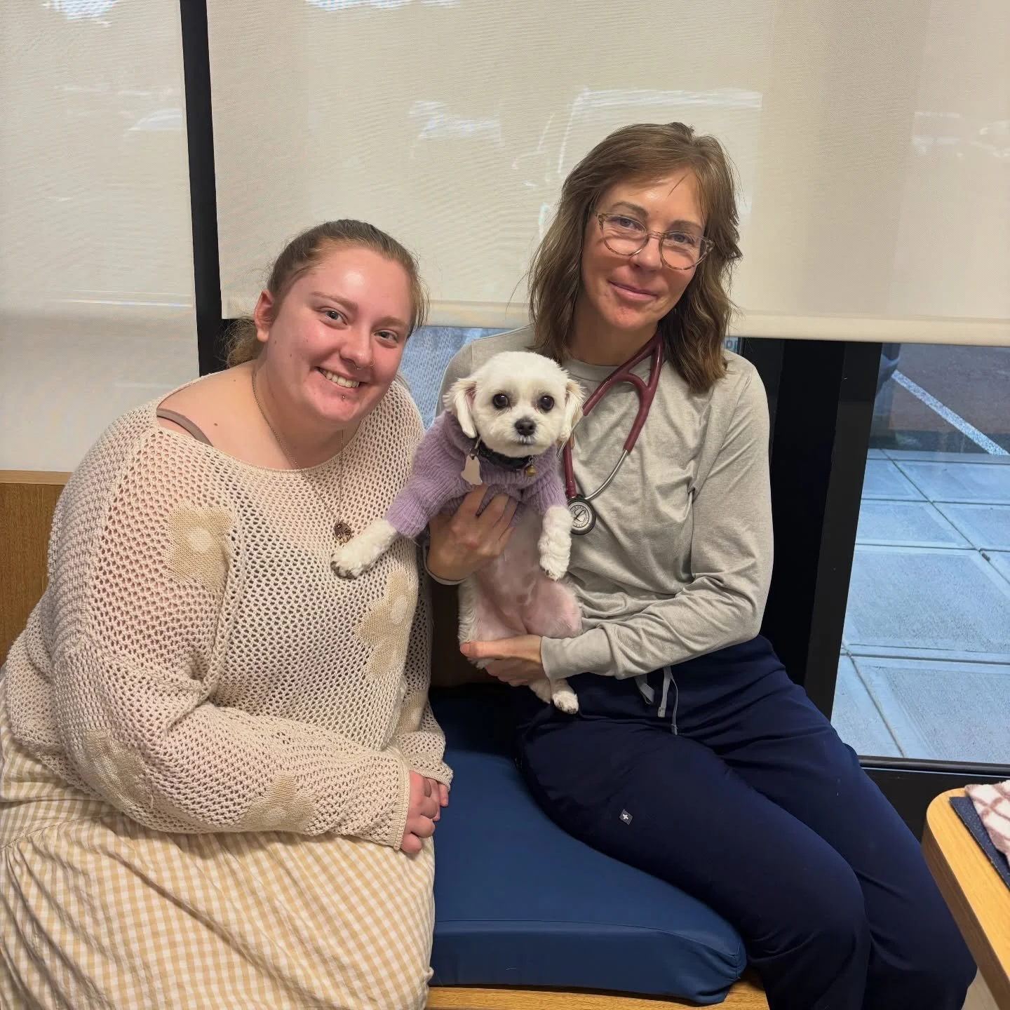 Dr. Yvonne Roberts, with the sweetest little pup named Yvonne, whose owners middle name is Yvonne! 😂❤️ #dogsofinstagram #puppiesofinstagram #fernhillveterinarycare