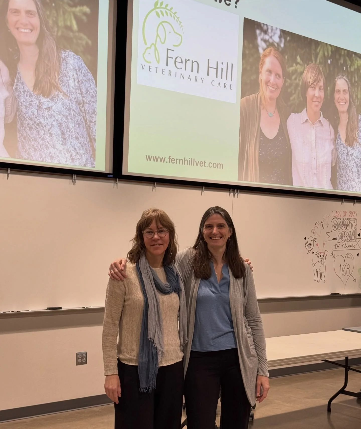 Dr. Roberts and Dr. Zambelli got to visit the Oregon State University College of Veterinary Medicine, and speak to the third year students in their Practice Management class. They did a lecture on the benefits of independently owned veterinary practi