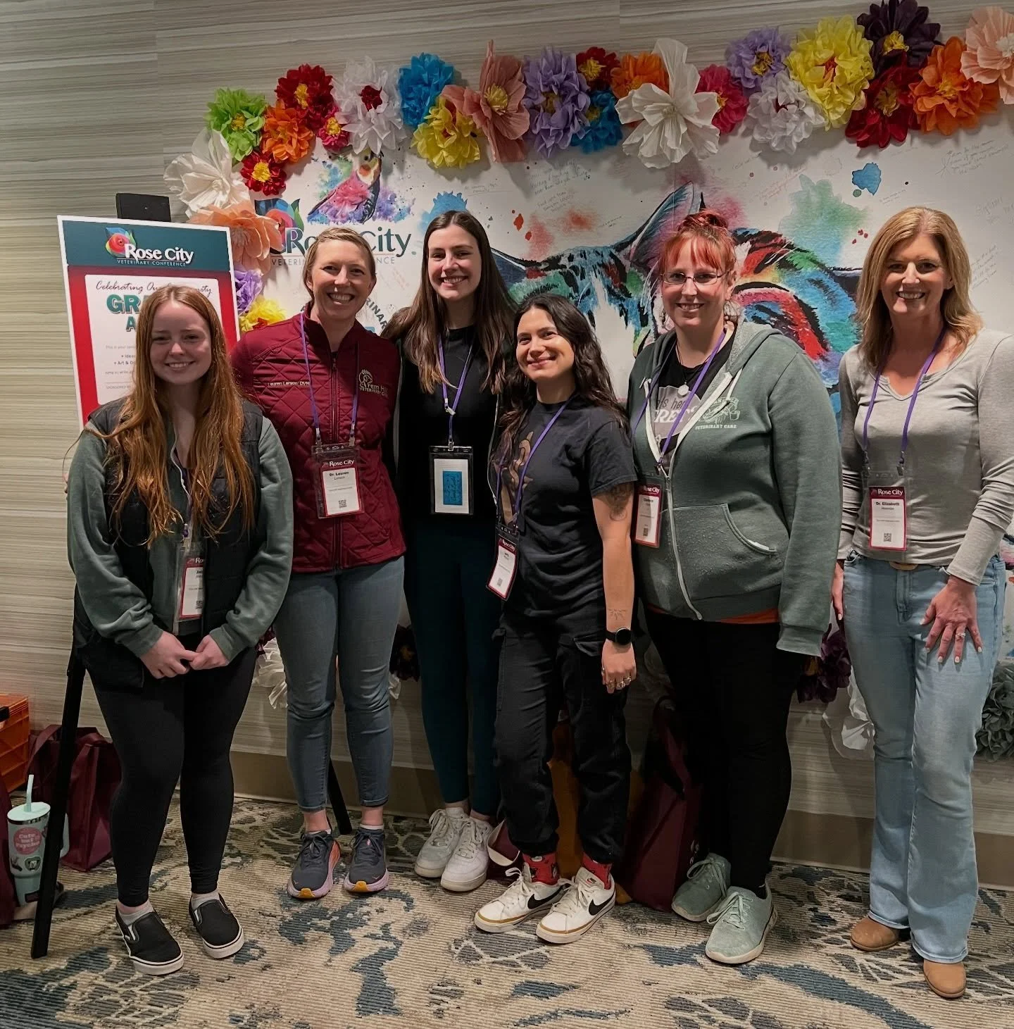 Some of our team enjoying this year&rsquo;s PVMA Rose City conference! We had a great time listening to some amazing presenters, and mingling with other veterinary professionals from our community! Thank you @portlandvma for putting on another amazin