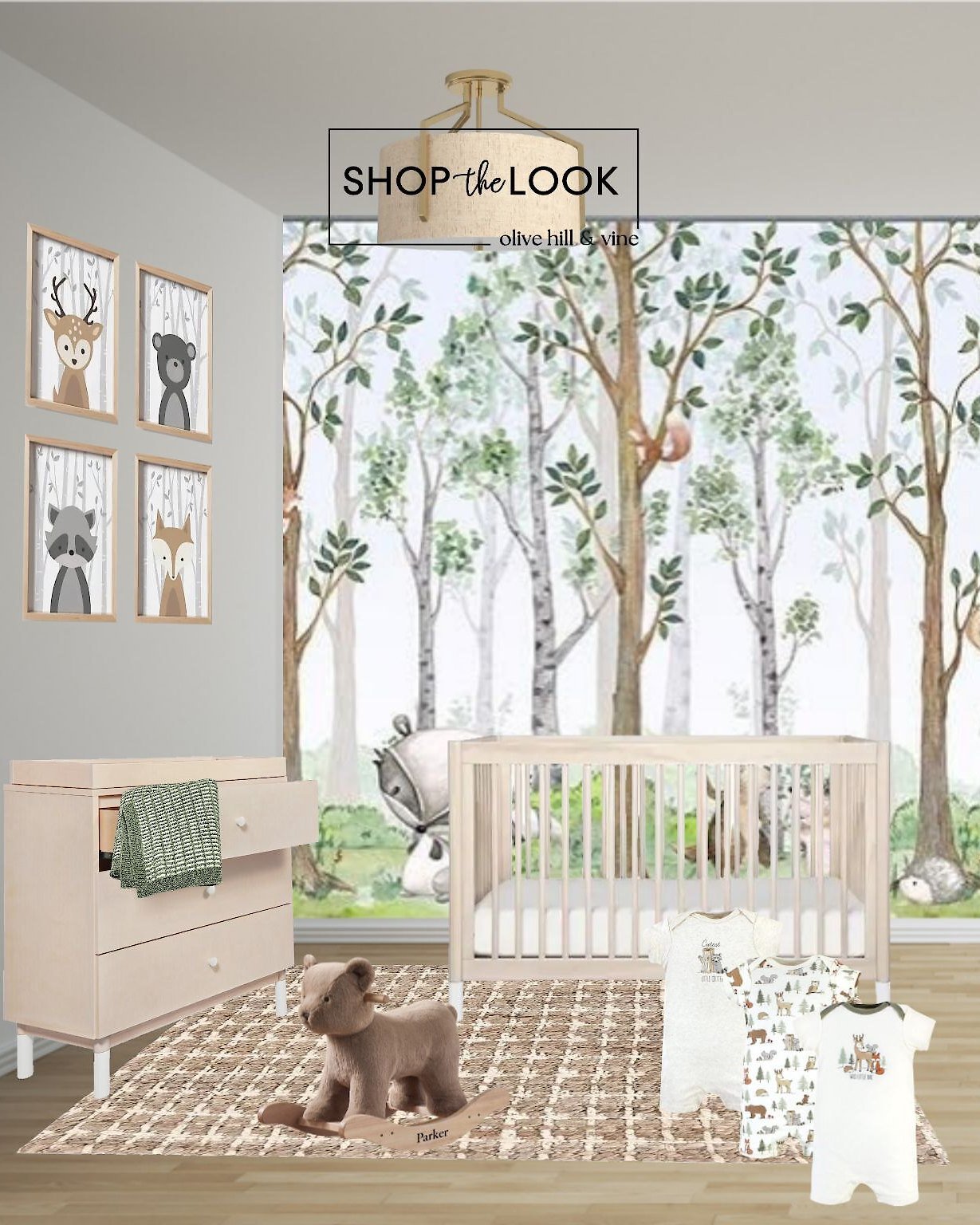 Fuchsia & Forest Green Nursery — OliveHillandVine