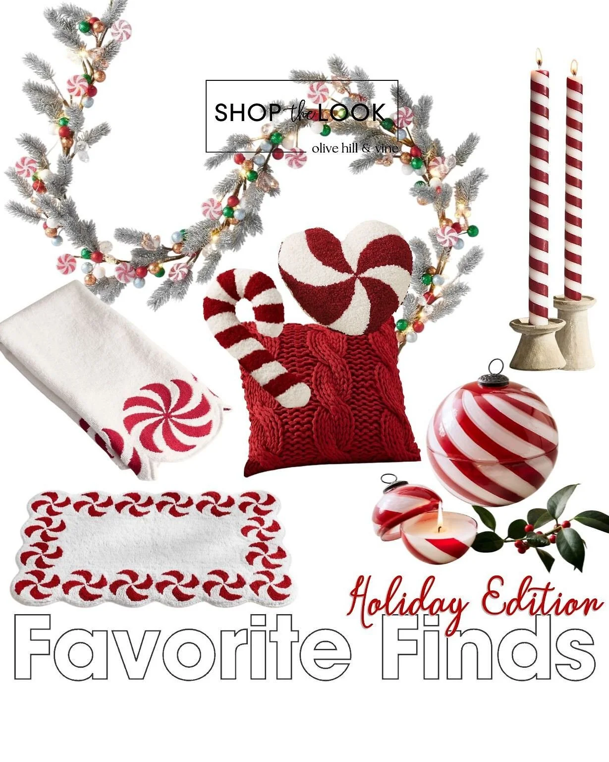 Something about peppermint d&eacute;cor just feels instantly festive. These Pottery Barn favorites&mdash;pillows, candles, garlands, and more&mdash;are still shipping in time for Christmas. Add a little holiday cheer and order before they&rsquo;re go