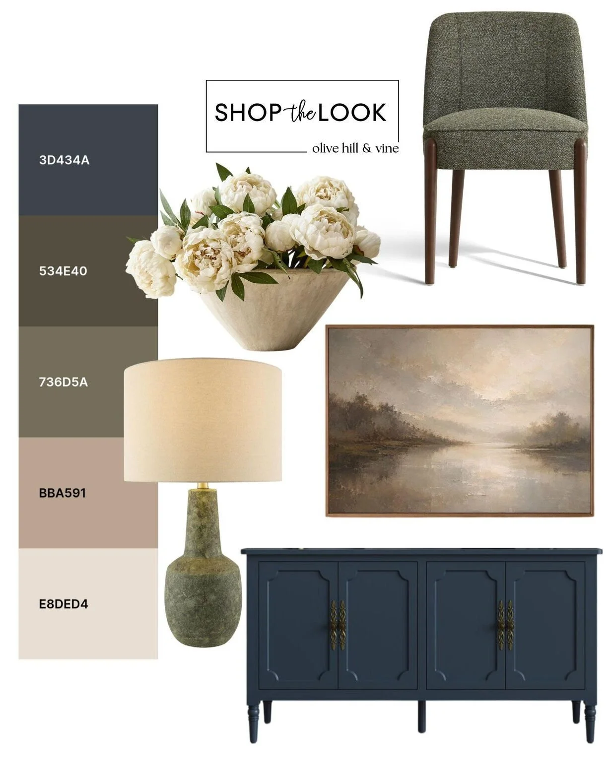 Create a dining space that feels timeless, warm, and refined. Deep navy, earthy olive, soft neutrals, and natural textures come together for an inviting look with just the right touch of sophistication.

Comment SHOP below to receive a DM with the li