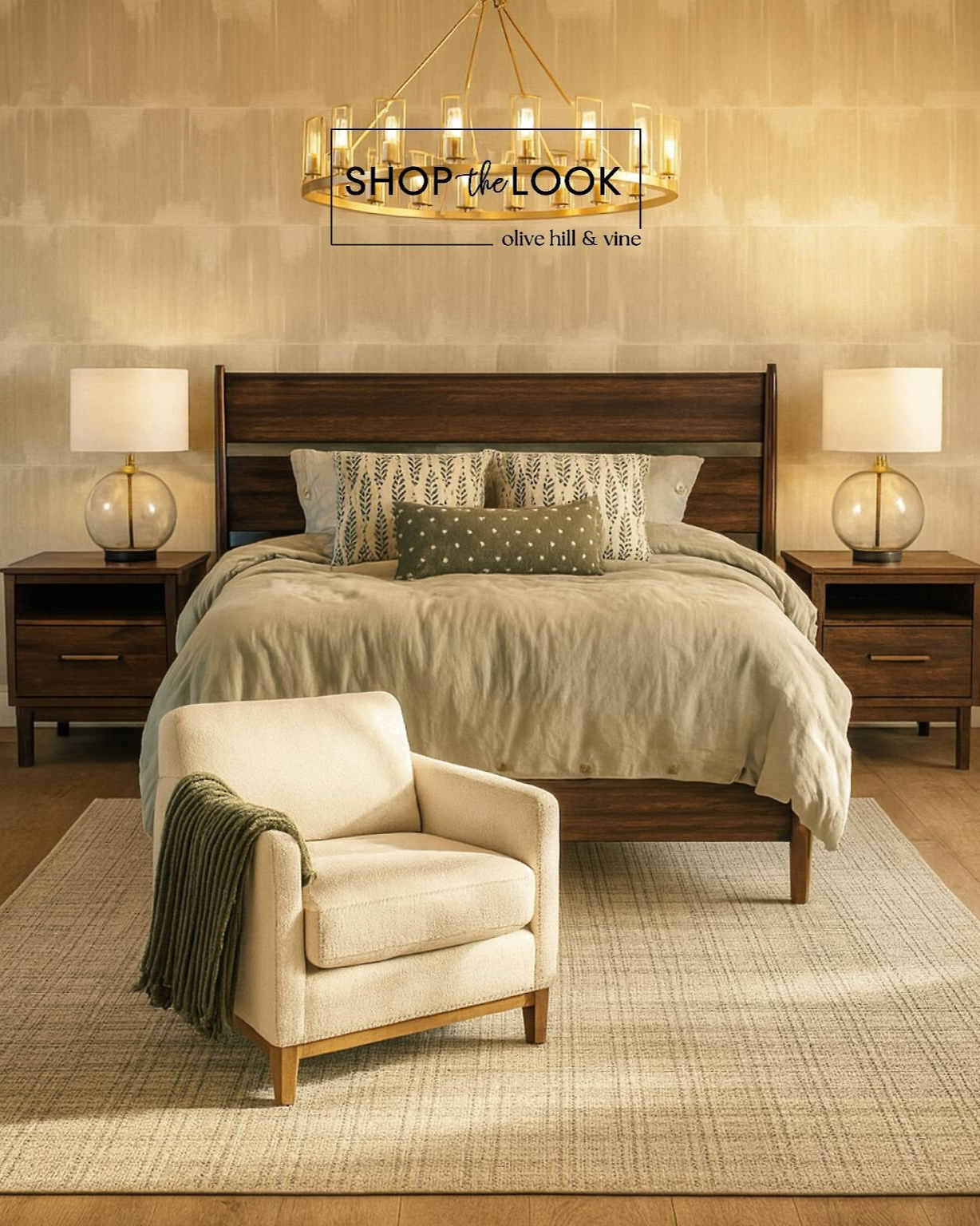Earthy Green Bedroom Retreat