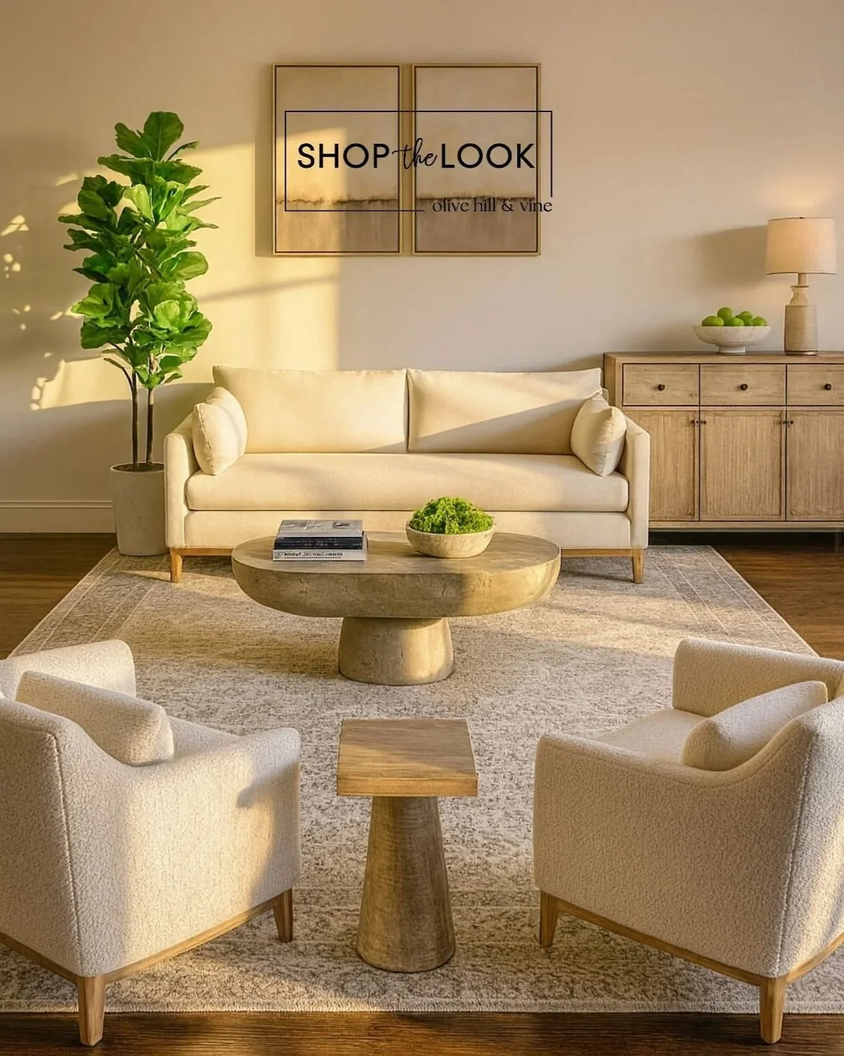 Beige Modern Living Room