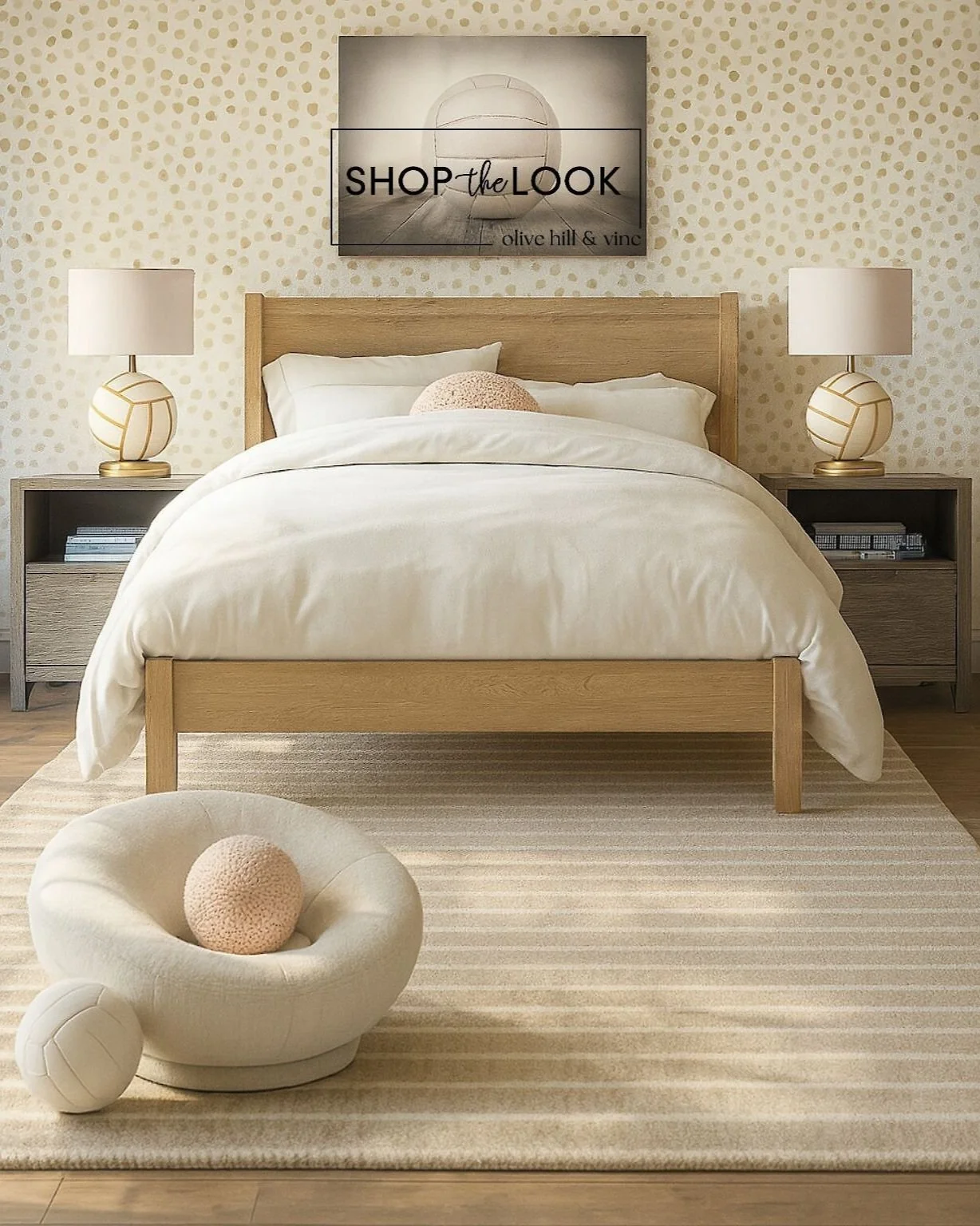 Volleyball-Inspired Bedroom Design