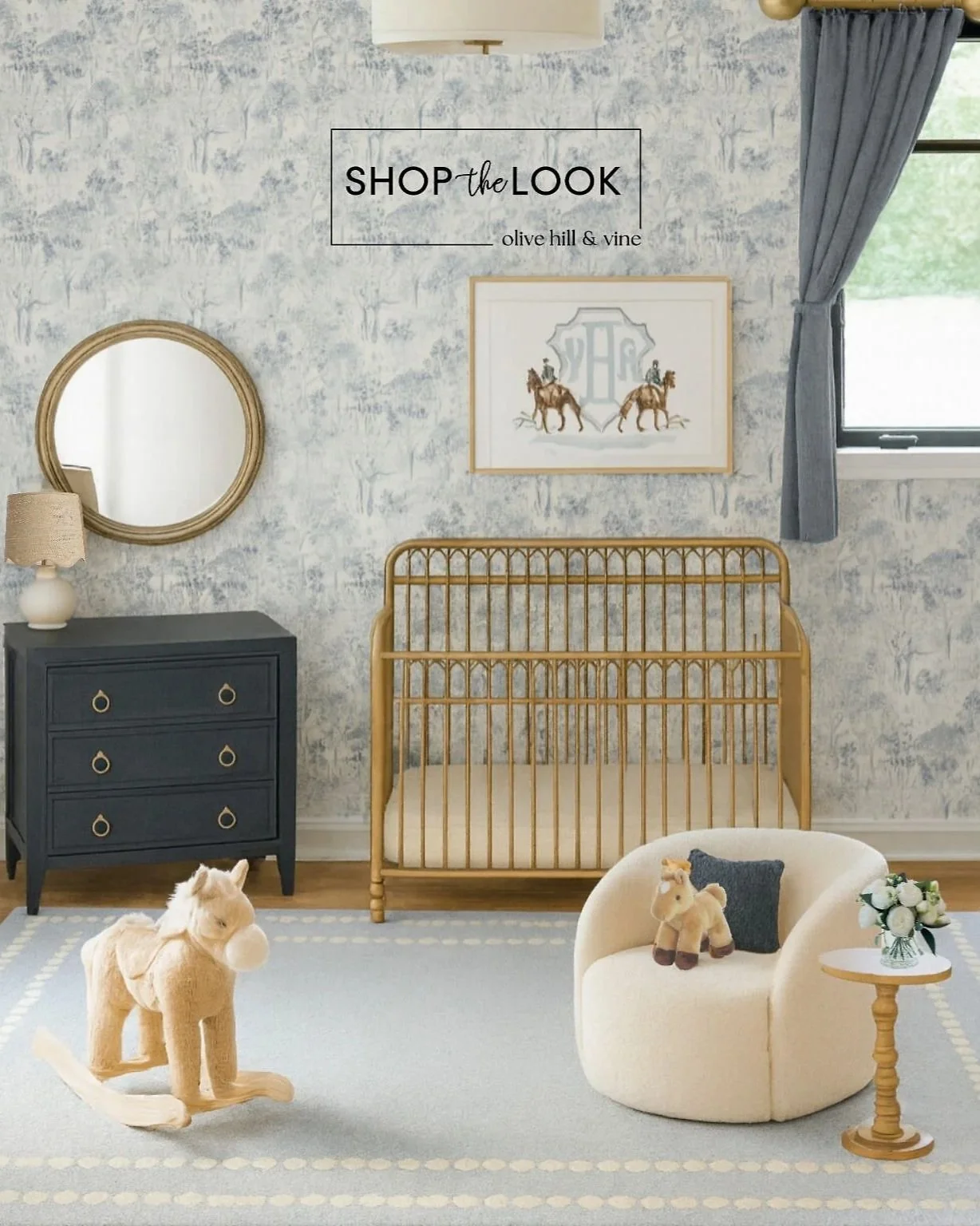 Horse-Inspired Navy Nursery