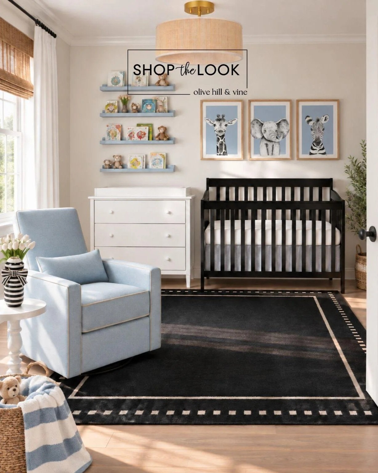 Modern Blue Nursery Charm