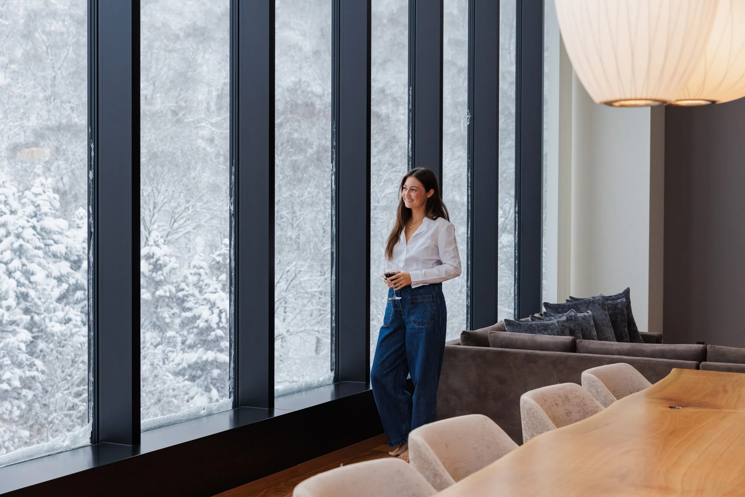 Woman at Living Room Window - The Vale Rusutsu - Rusutsu