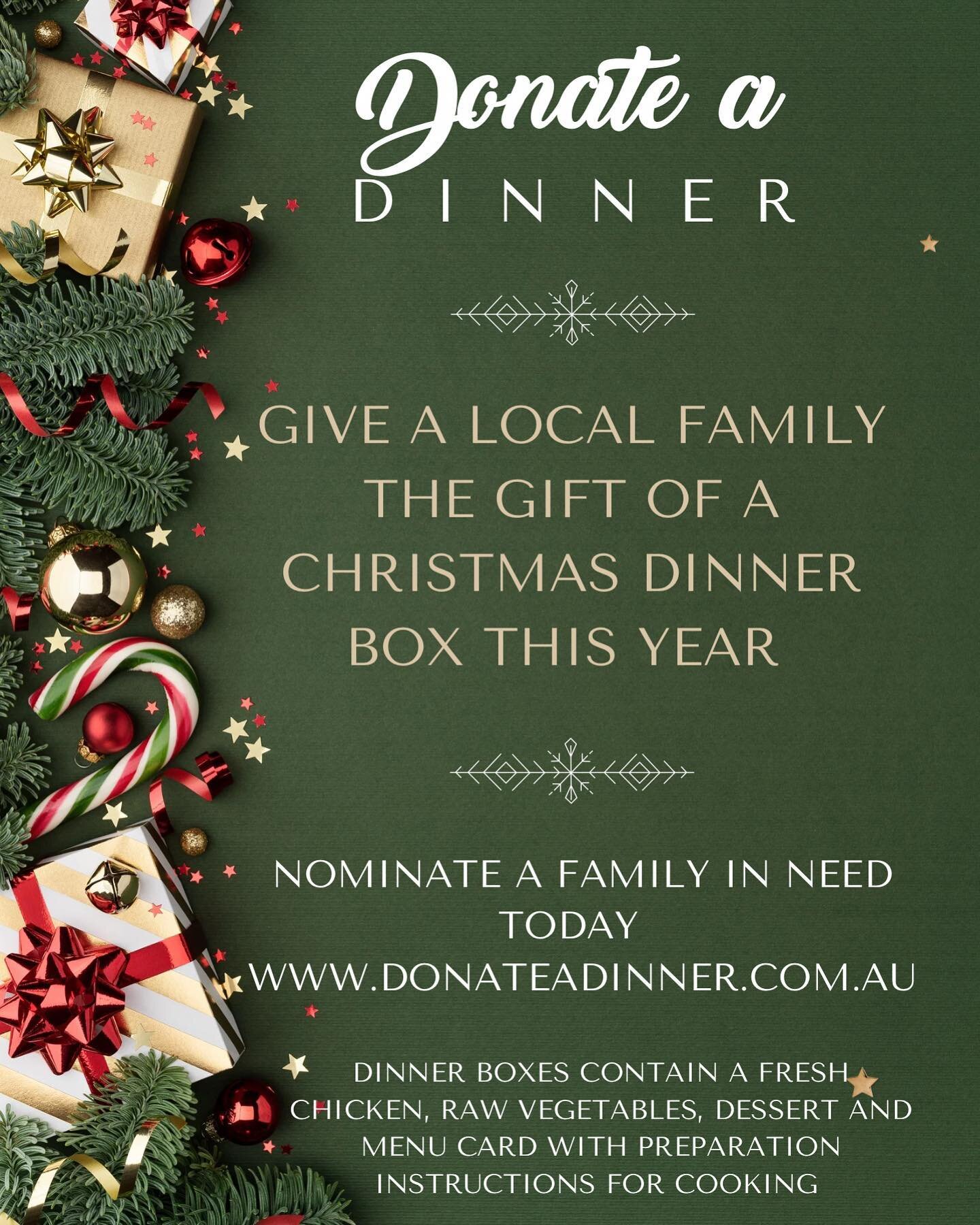 What is Donate a Dinner all about?
Donate a Dinner was created by Ange & Luke to give 100 families Christmas Dinner this year. There are plenty of families doing it tough and this idea was all about giving back to the community in a way that the
