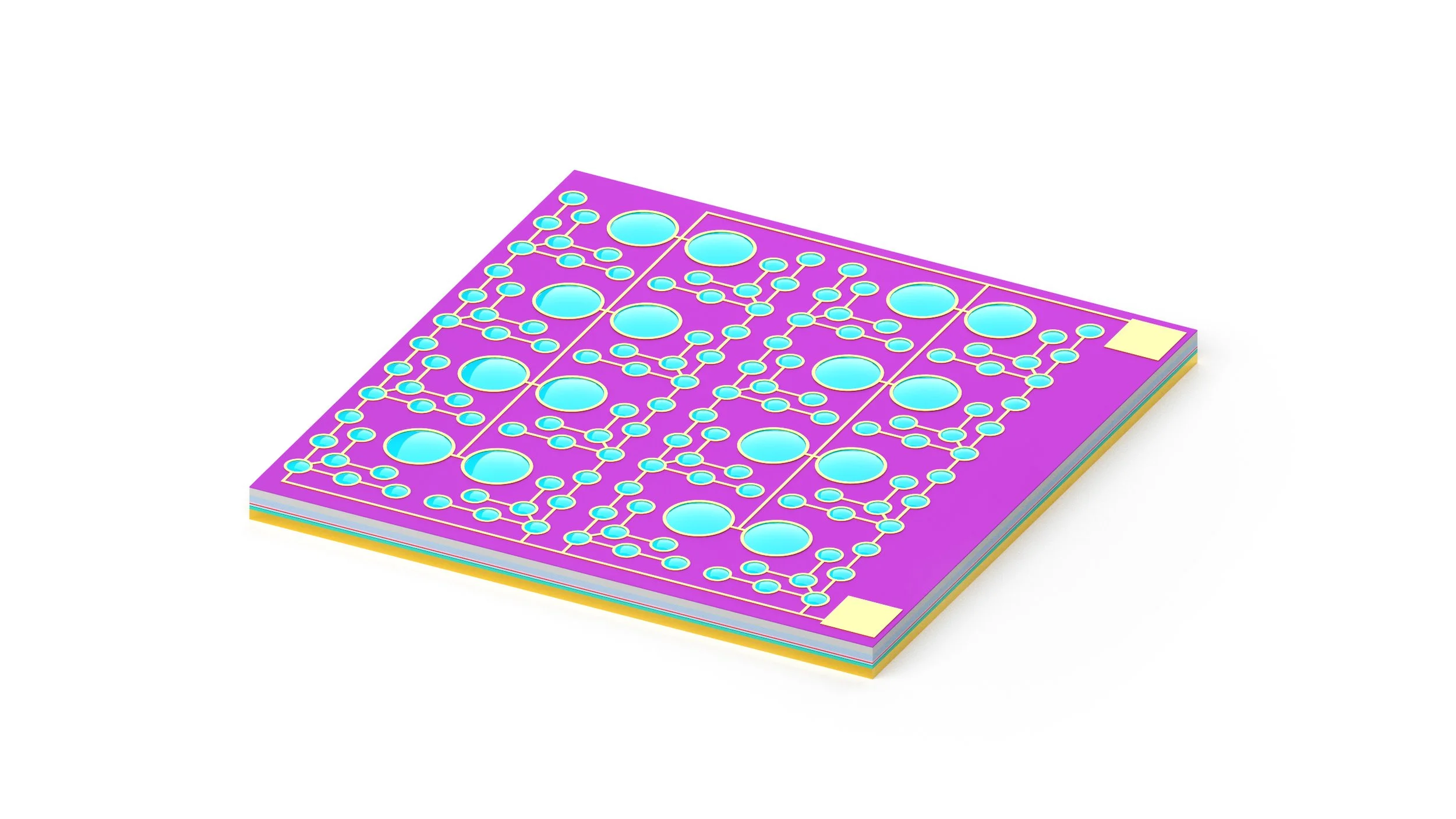 Wafer-level VCSEL diode array with DOE optics, showing vertical emission and compact packaging for data-center links and 3D sensing.
