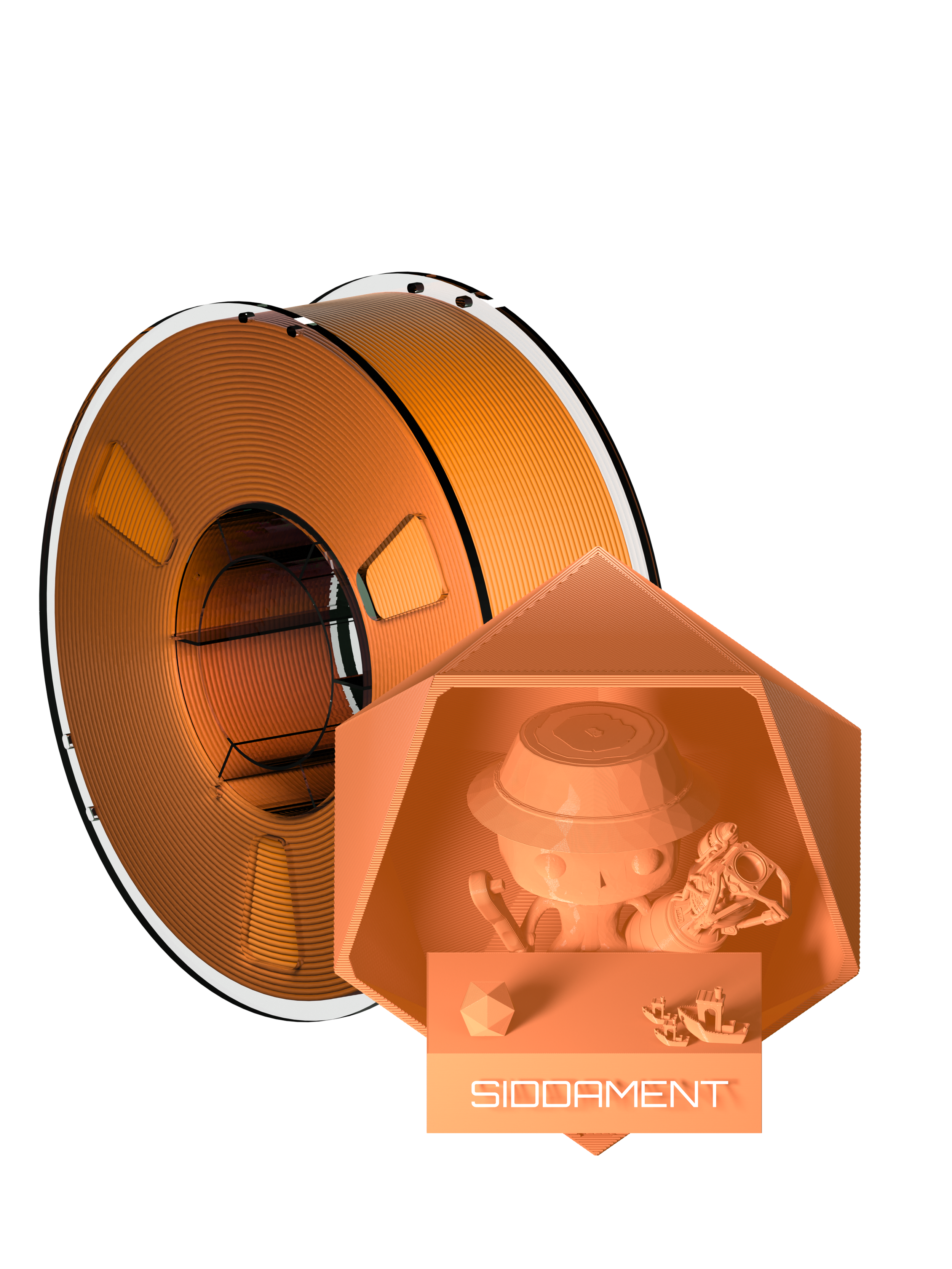 Glow In The Dark Orange PLA 3D Printing Filament 1.75mm 1KG