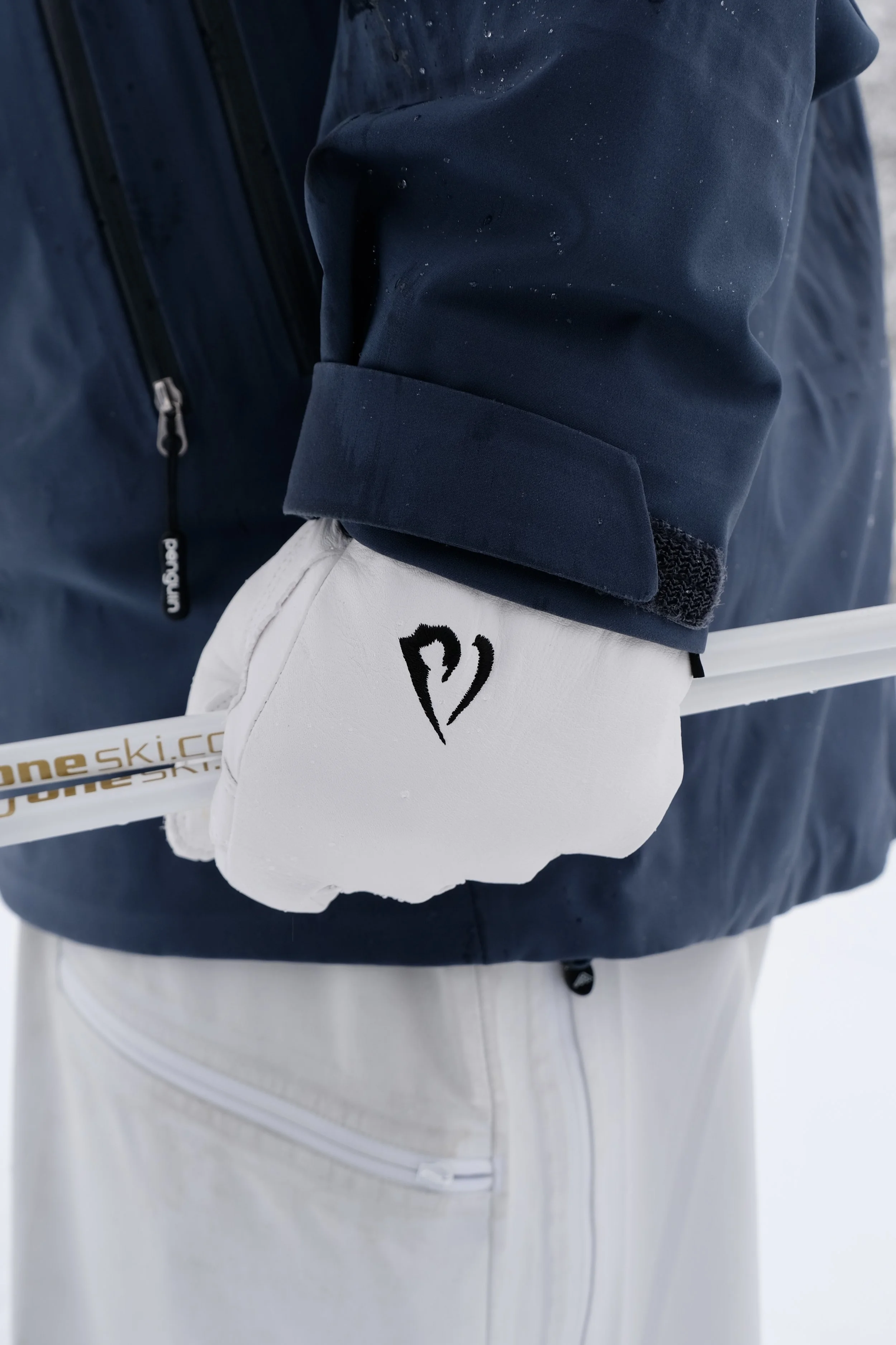 ID one ski gloves and mogul ski