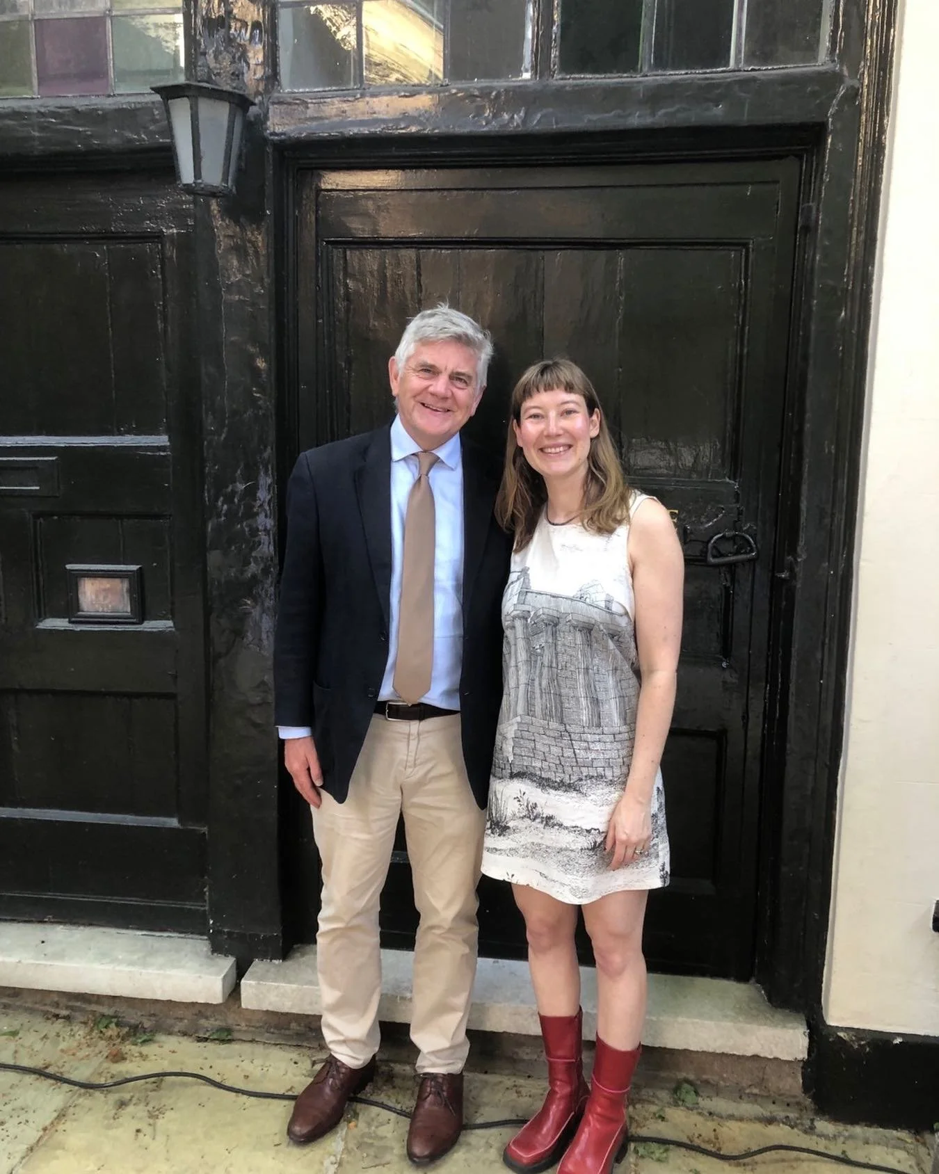 Good morning: happy to have celebrated graduation with my NYU London MA students at The Stationers Hall, London; (and some on line) - here with Camille in person: congratulations and good luck to them all: warmest wishes.