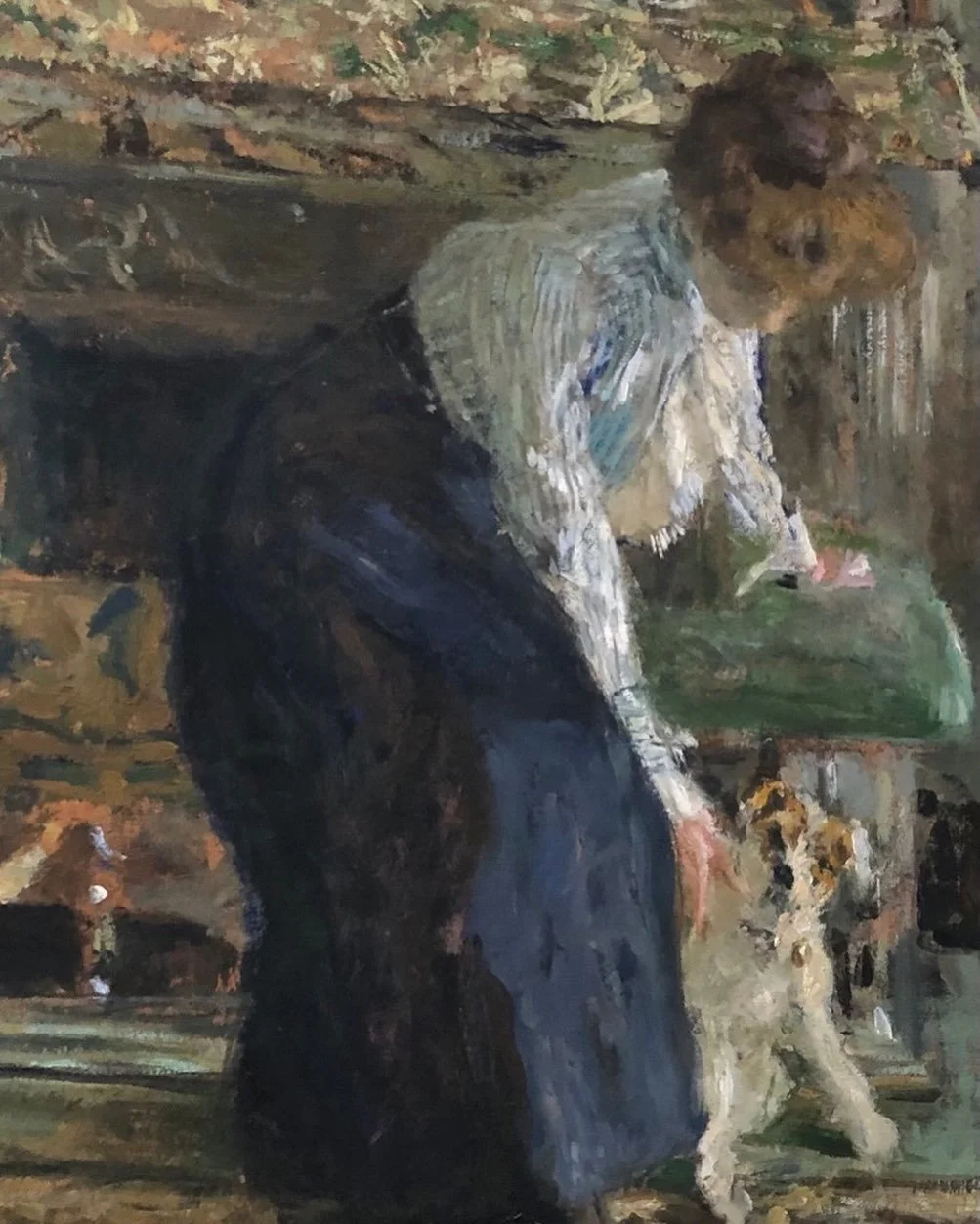 Good afternoon: early morning walk in the cool and still musing on the glorious treasures of the Fitzwilliam seen yesterday with the George Washington Foundation: and a special nod to Vuillard&rsquo;s Parson Jack Russell spotted for the first time: w