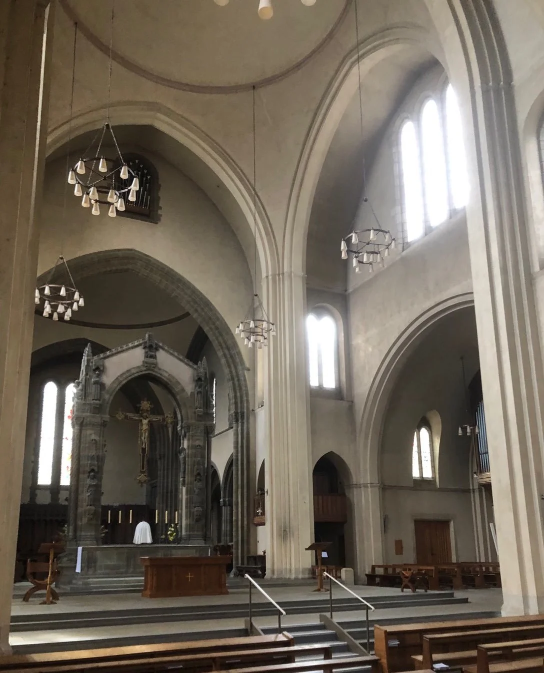 Good evening: among today&rsquo;s visits was one to a twentieth-century masterpiece by Sir Giles Gilbert Scott - the Abbey Church at Ampleforth in Yorkshire a bit of a contrast to all those ruined abbey churches: warmest wishes.