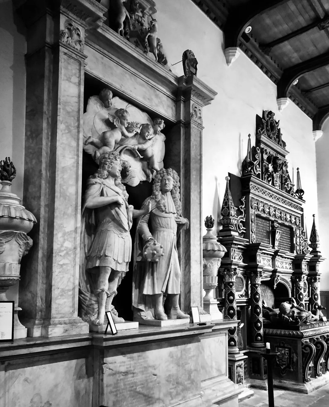 Good evening: what a feast of family monuments in the parish church at Coxwold to the Belasyse family (later Earls Fauconberg): warmest wishes.