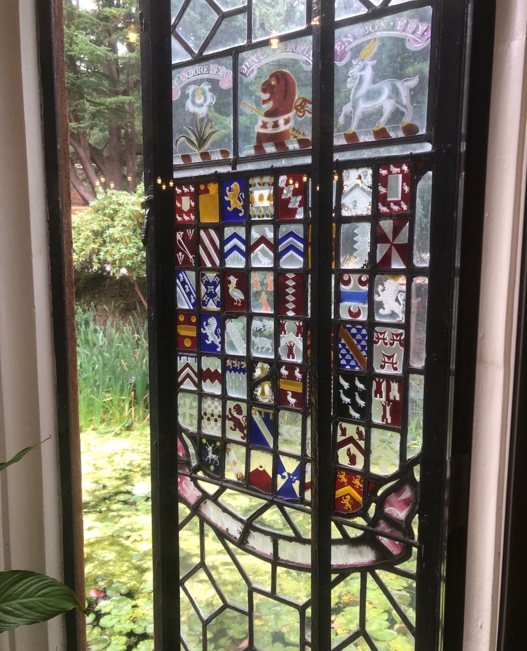 Good morning: fine armorial glass New Hall, Warwickshire: warmest wishes.