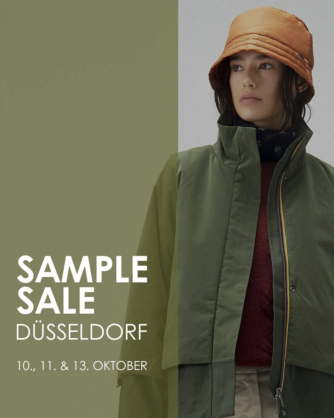 Fall / Winter 2025 Sample Sale Düsseldorf 
 
10. Oktober 09 - 20 Uhr
11. Oktober 10 - 18 Uhr
13. Oktober 10 - 18 Uhr
 
50-70% auf aktuelle Fall / Winter-Kollektionen
Herbst- und Winterjacken für Damen, Herren & Kids
 
Unisex Accessoires
