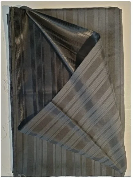 ann demeulemeester black striped fabric